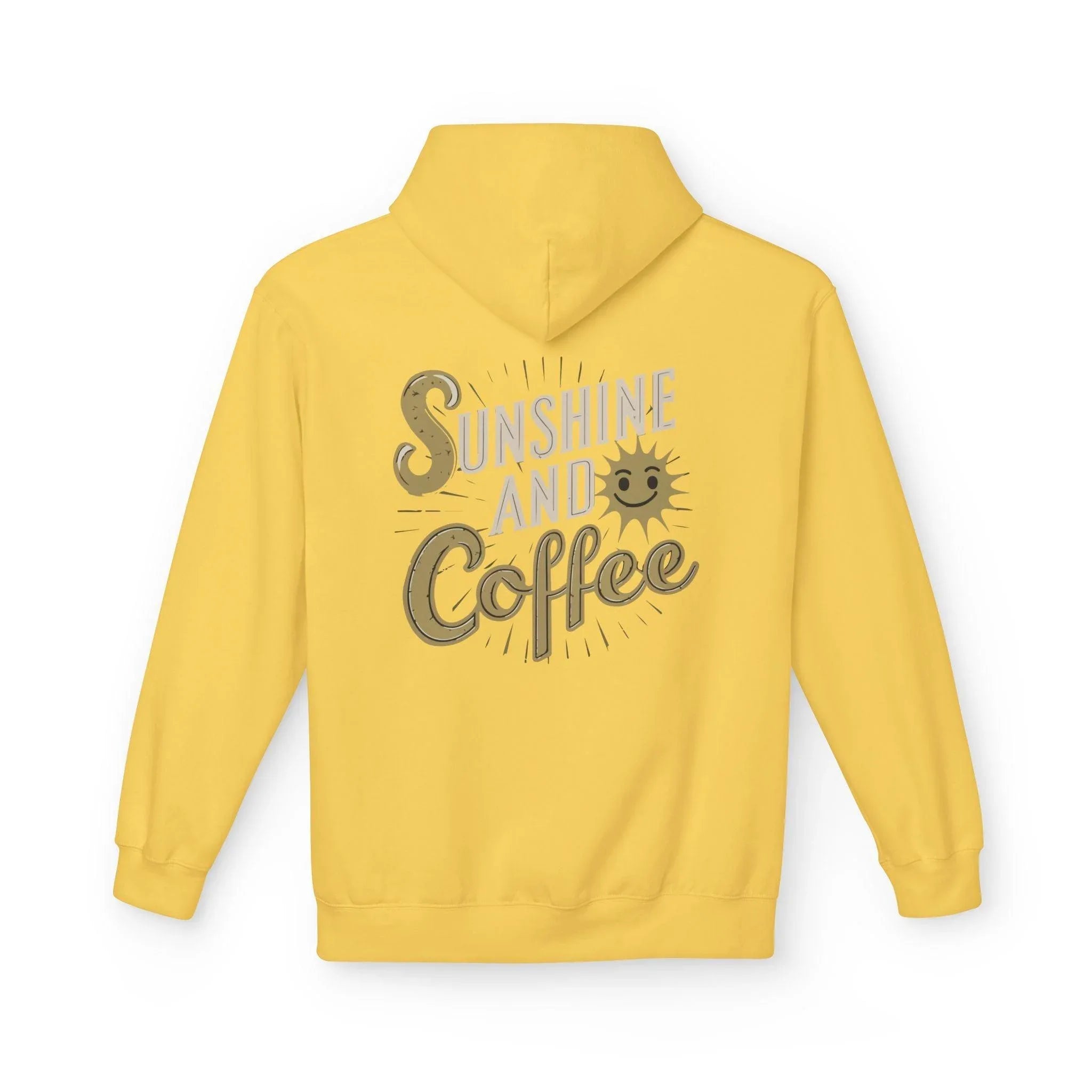 Cozy Sunshine & Coffee Fleece Pullover Hoodie