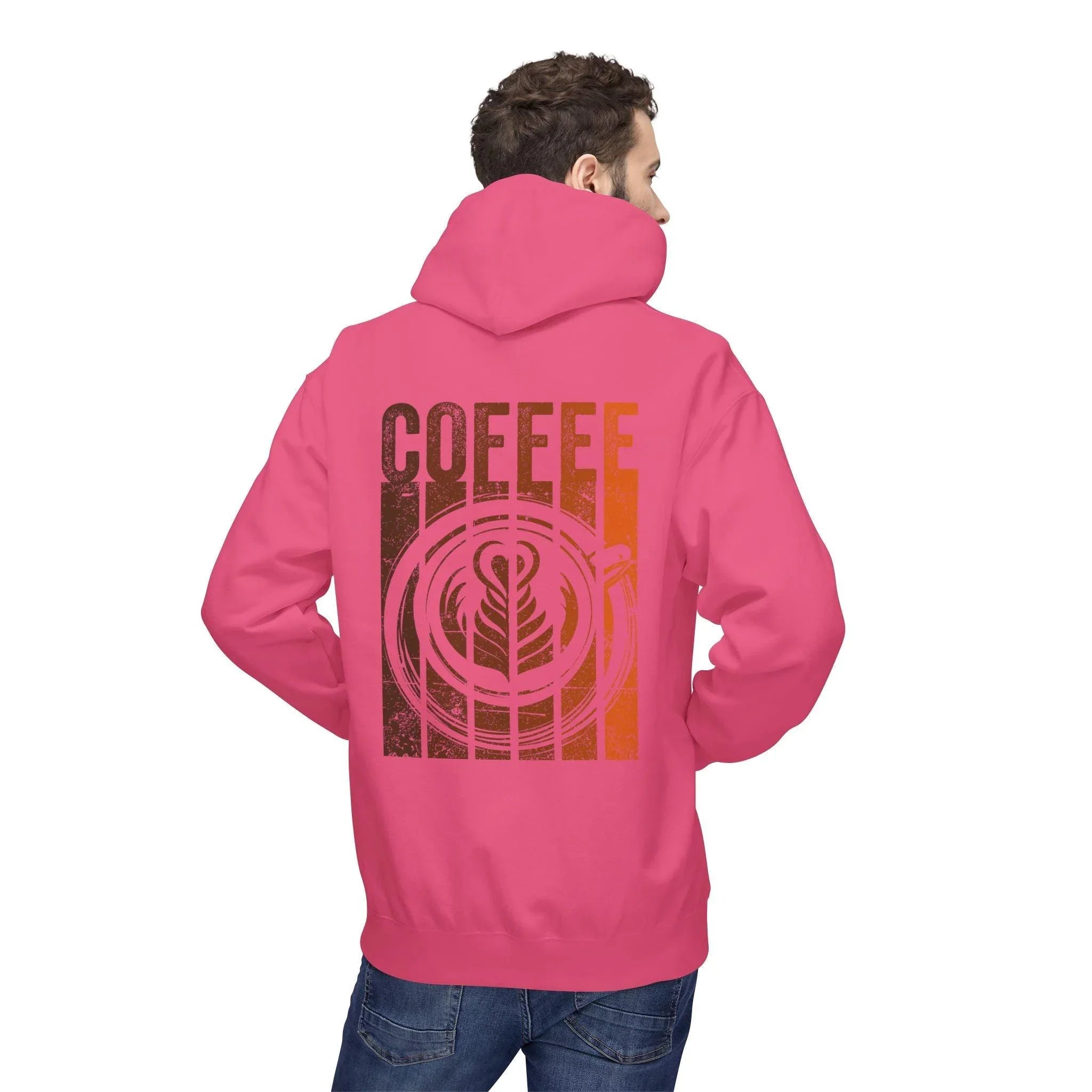 Chic Designer Coffee Fleece Pullover Hoodie for Ultimate Comfort