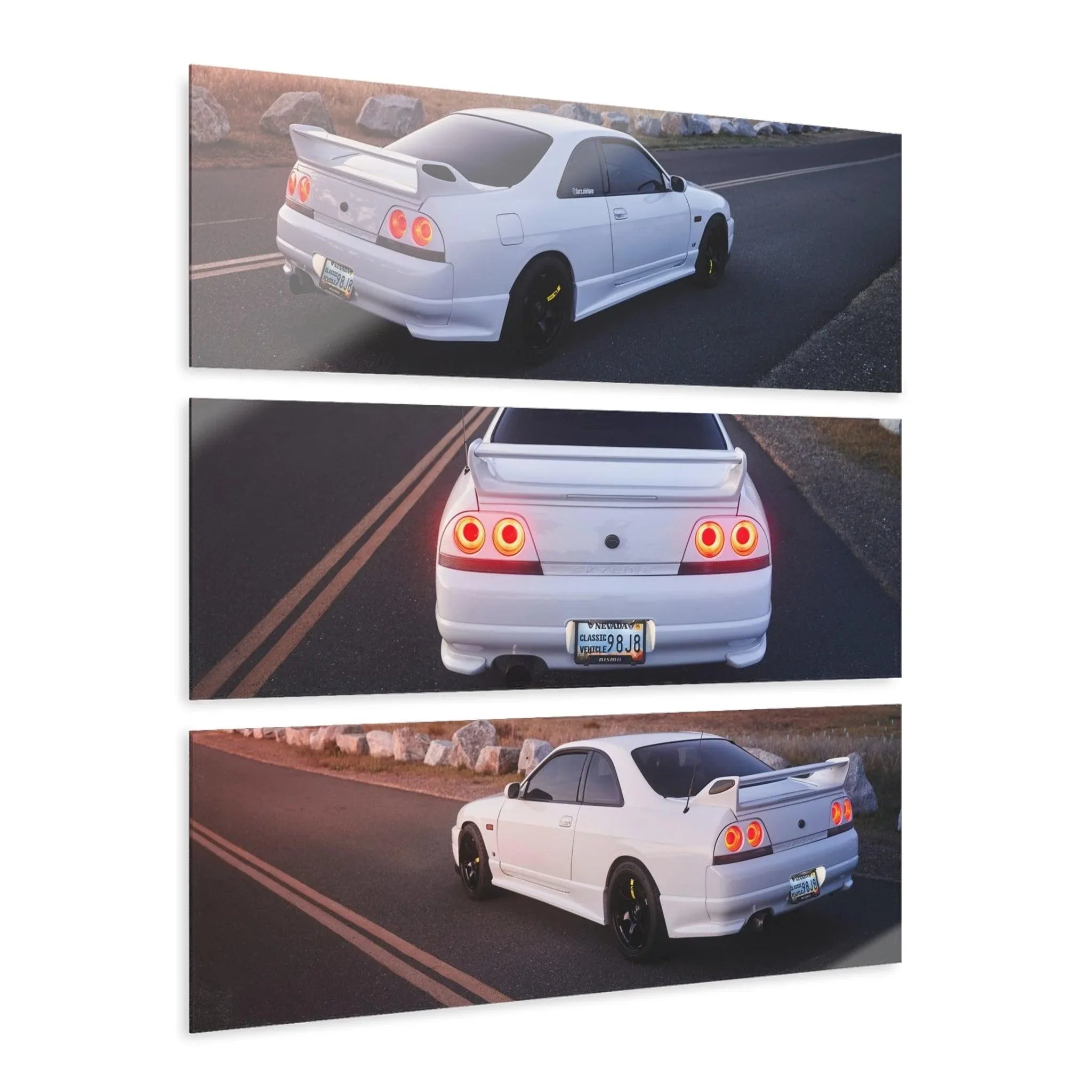 Nissan R33 GTS-T Skyline 3-Piece Acrylic Wall Art #001 Design