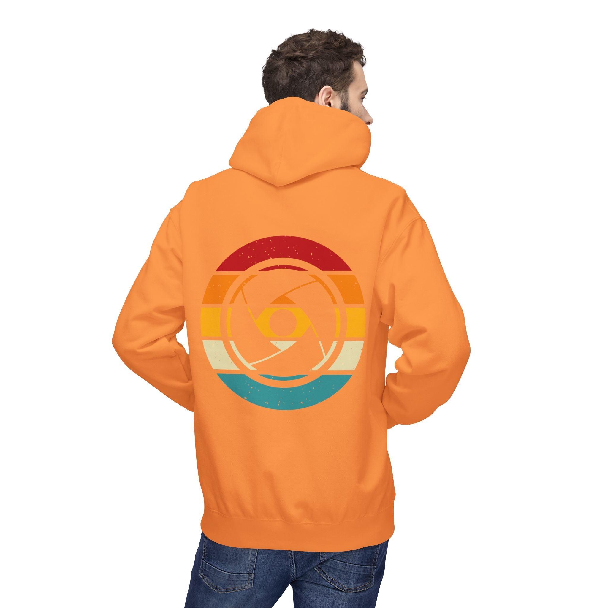 Cozy Photographer's Hoodie with Retro Aperture Design for Creative Souls
