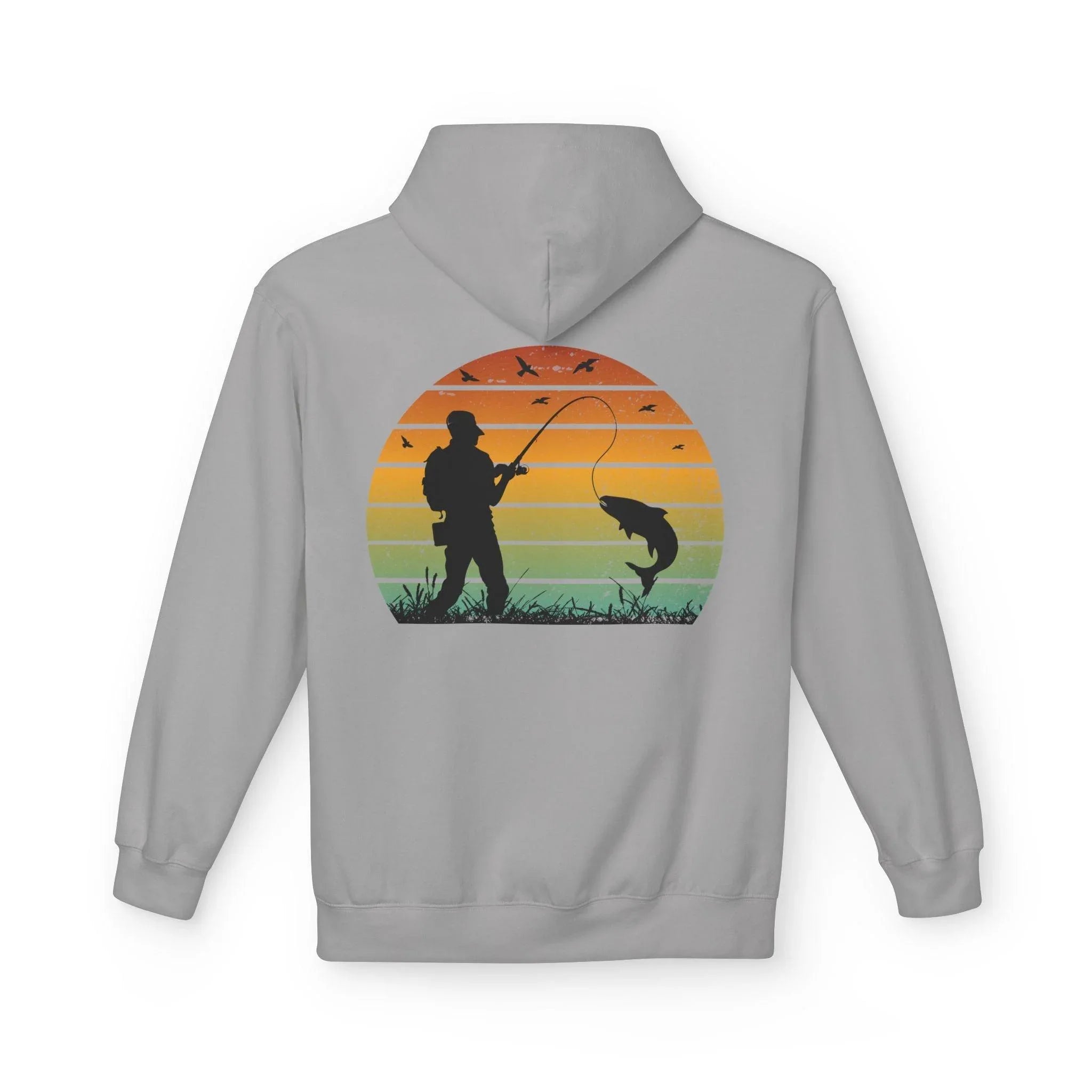 Ultimate Retro Fishing Fleece Hoodie for Comfort and Style