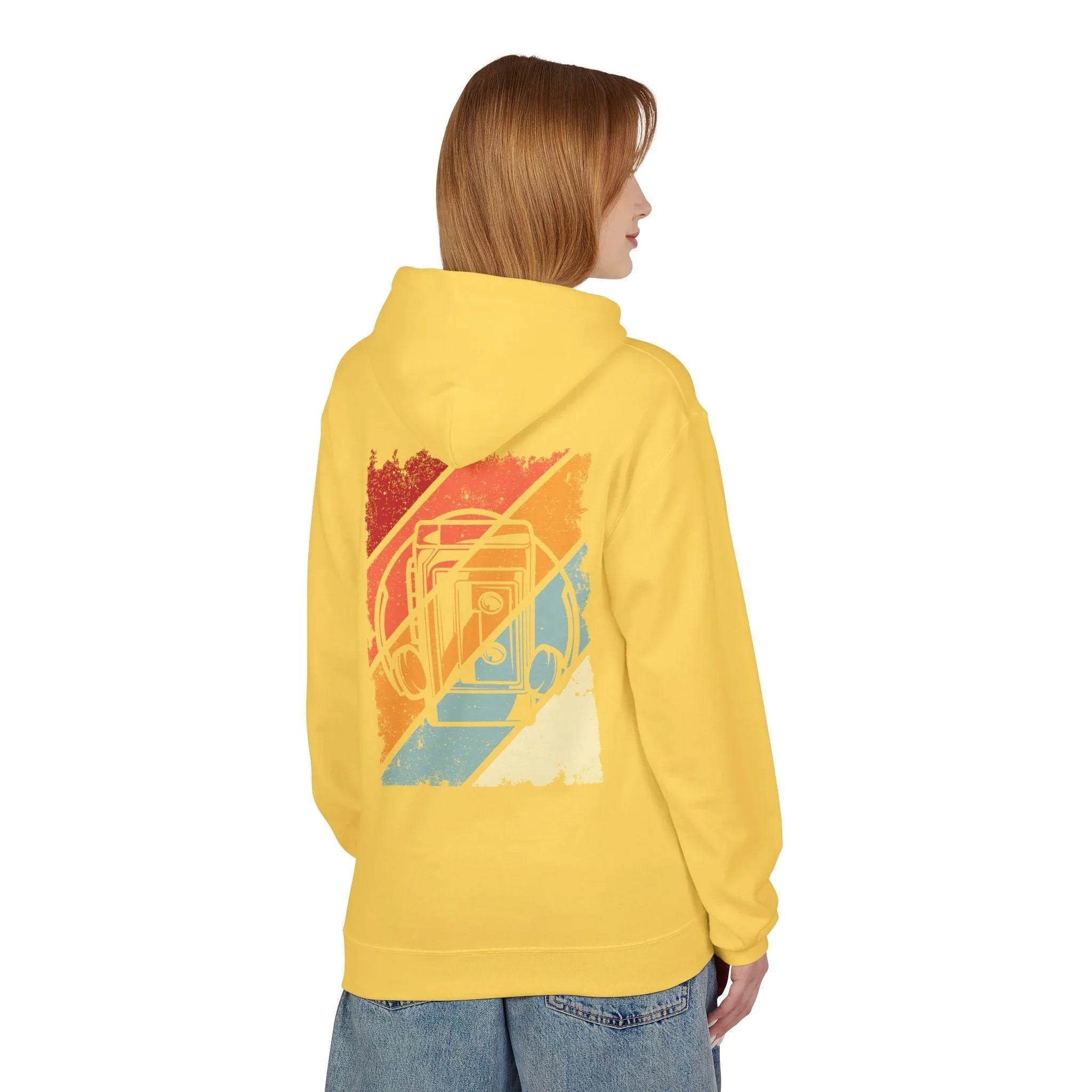Cozy Vintage Walkman Fleece Hoodie - Stylish Comfort for Cold Days
