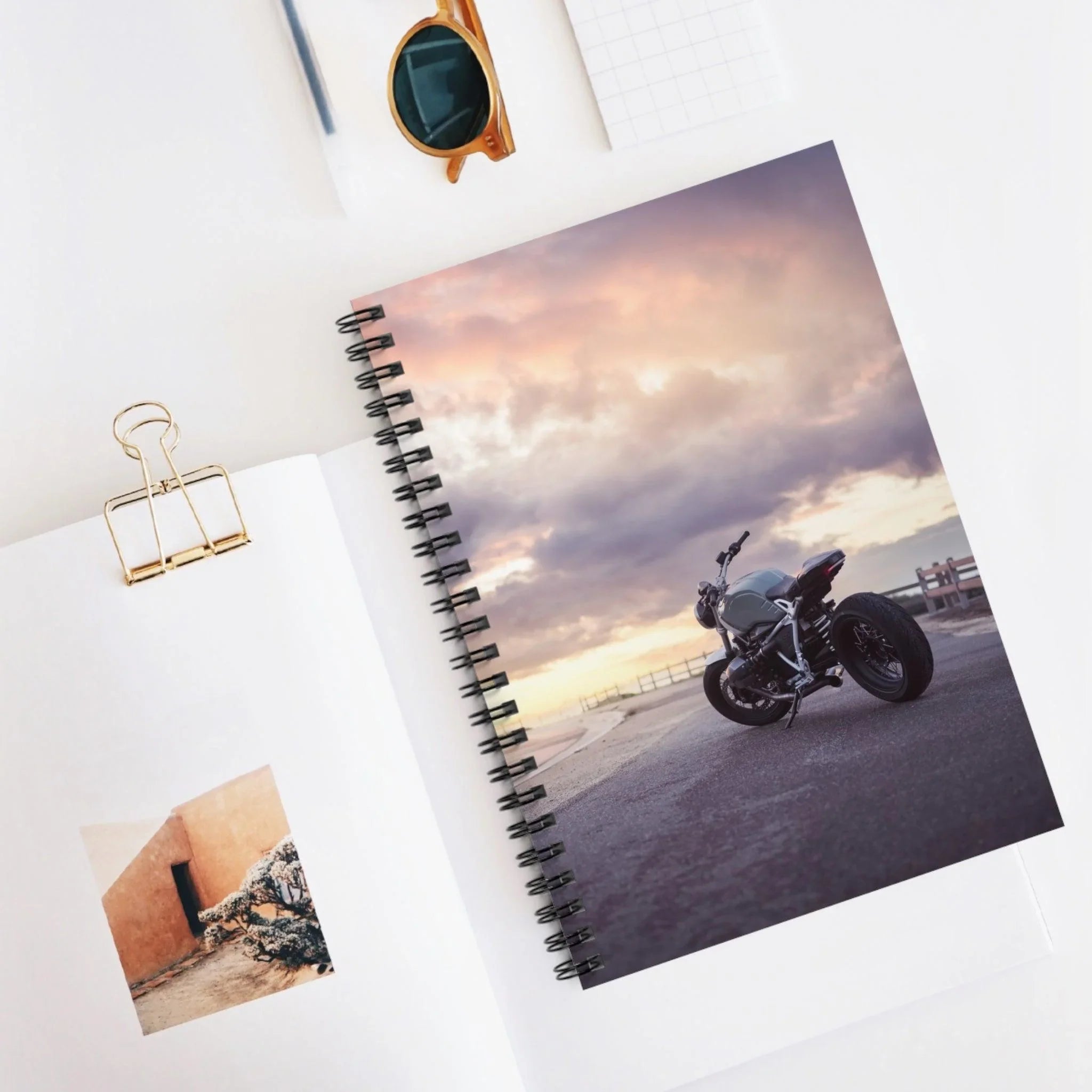 BMW R Nine T Motorcycle Spiral Notebook #005 - Throttle Designs