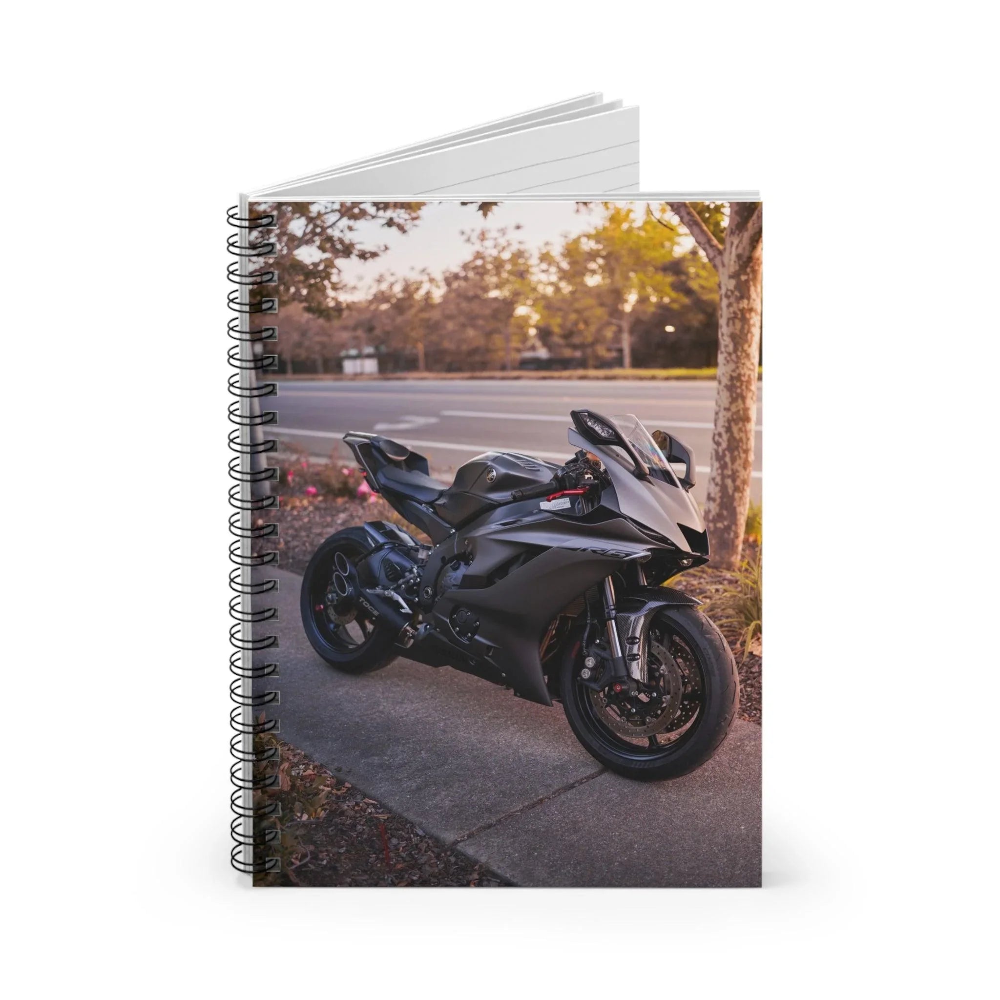 Yamaha R6 Motorcycle Spiral Notebook #002 - Throttle Designs