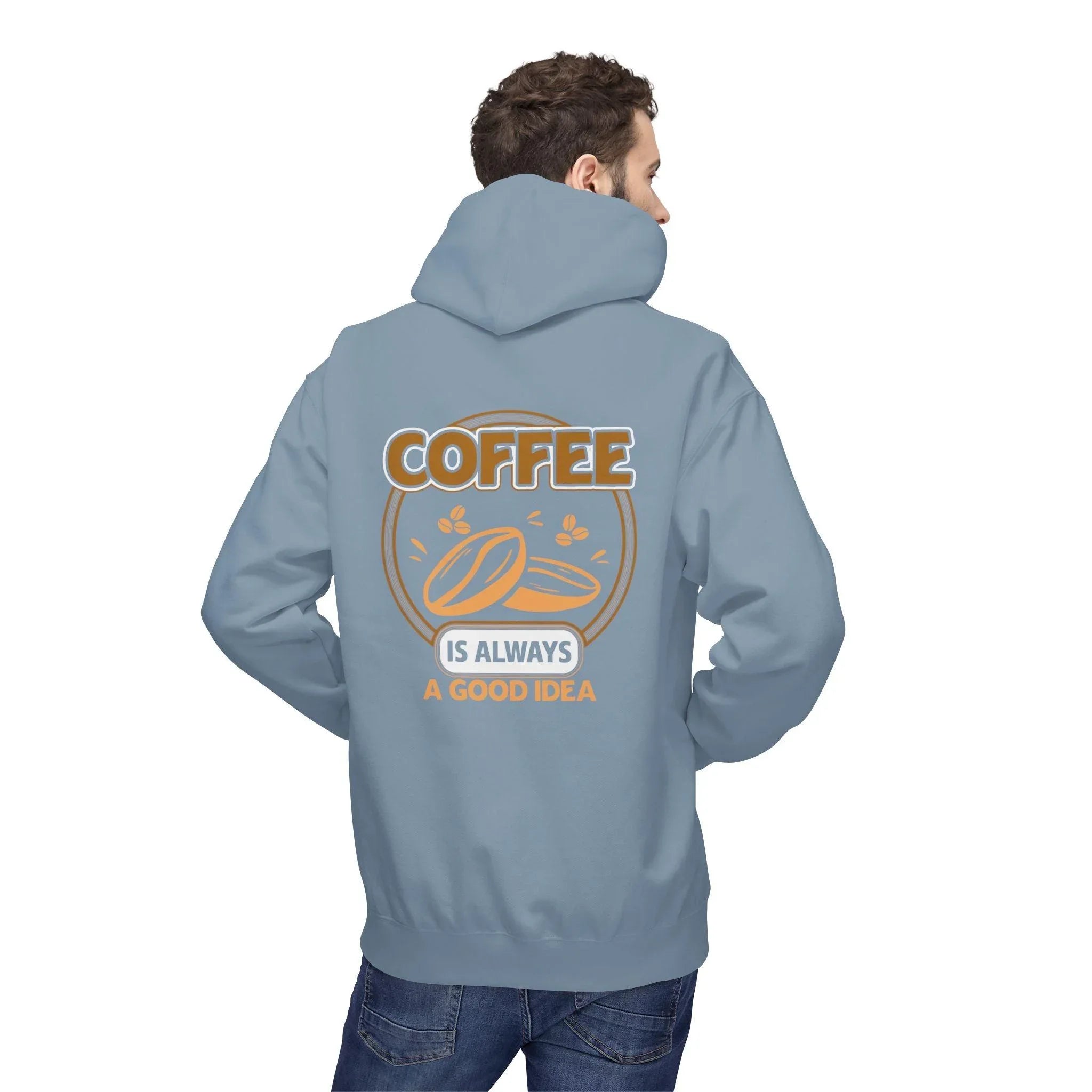 Cozy Up in Style: "Coffee Is Always A Good Idea" Fleece Hoodie