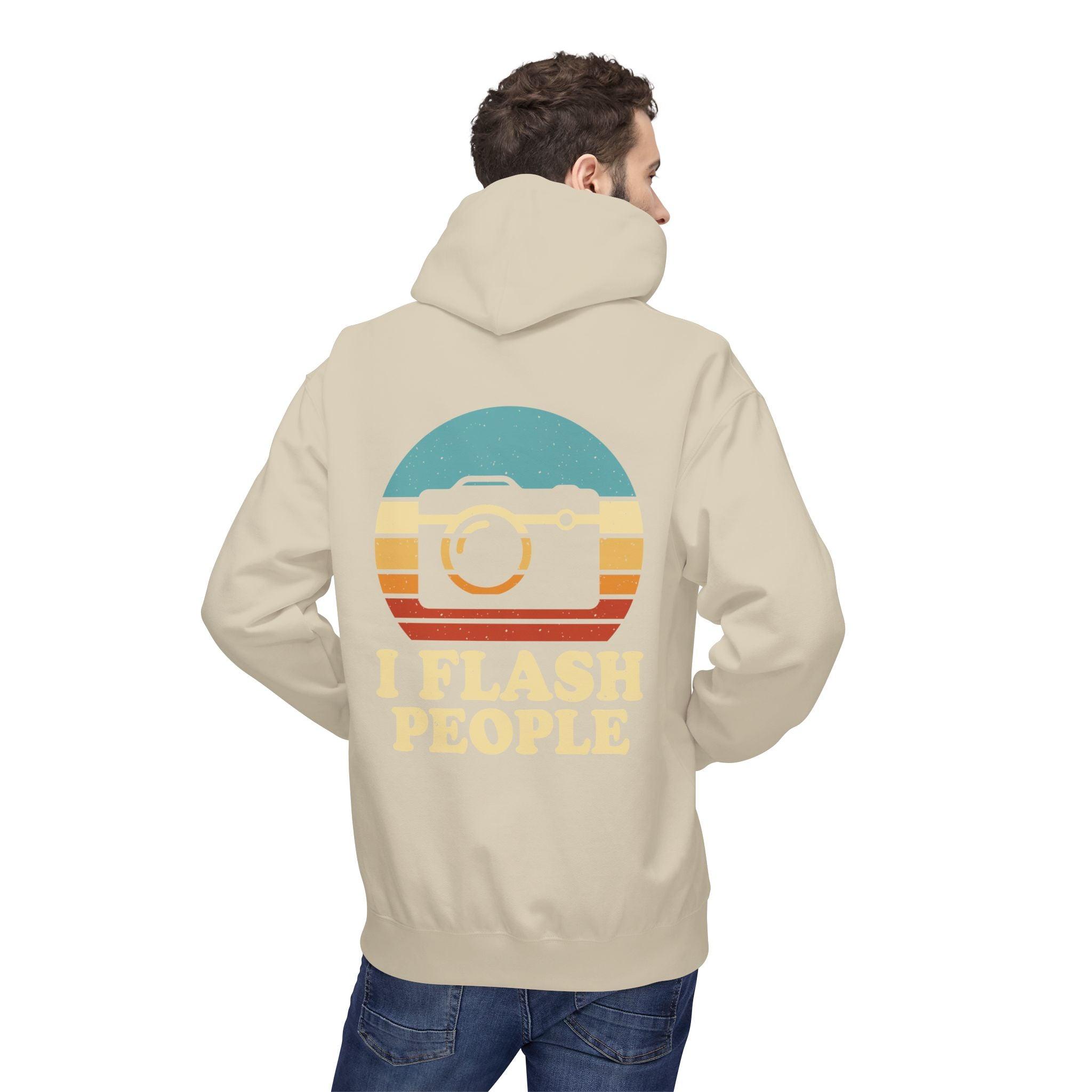 "I Flash People" Photography Enthusiast Fleece Hoodie - Stylish & Cozy Comfort