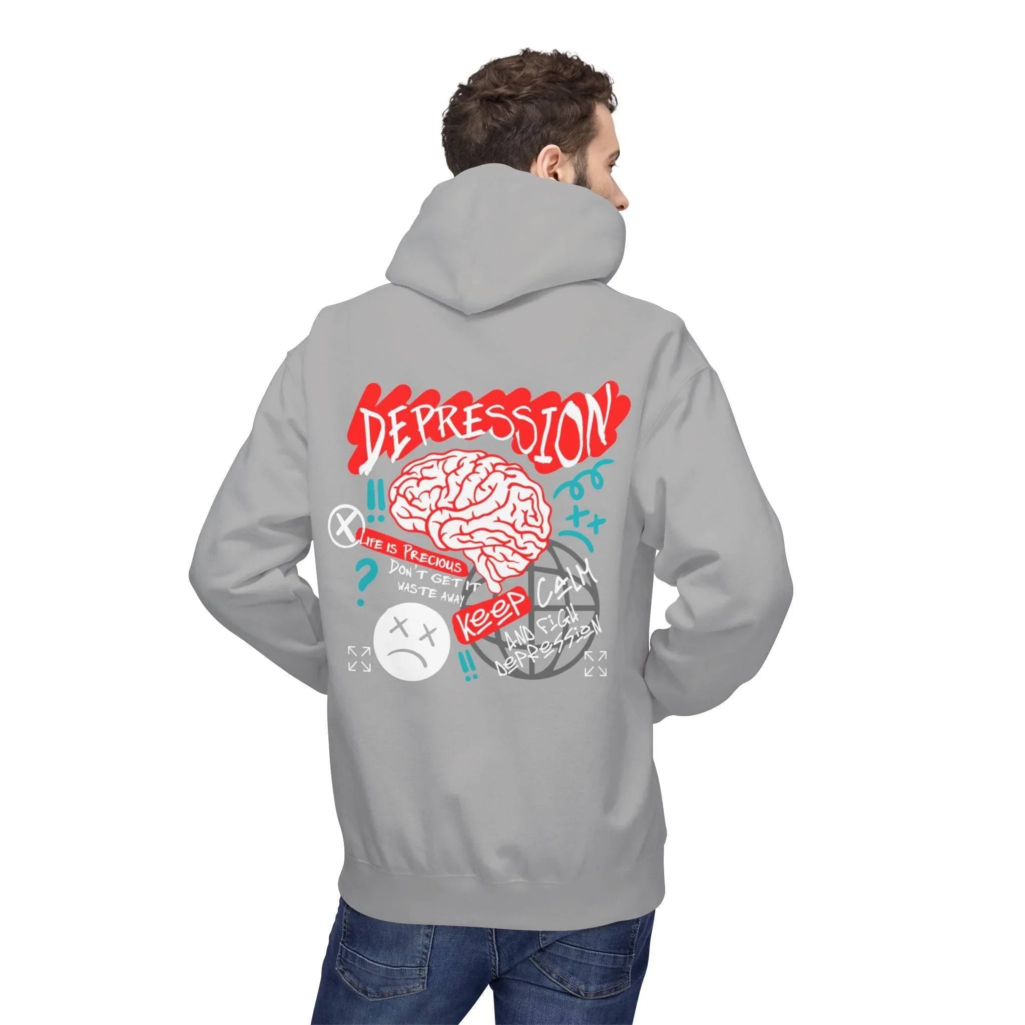 Empower Your Style: Fight Depression Fleece Hoodie for Ultimate Comfort