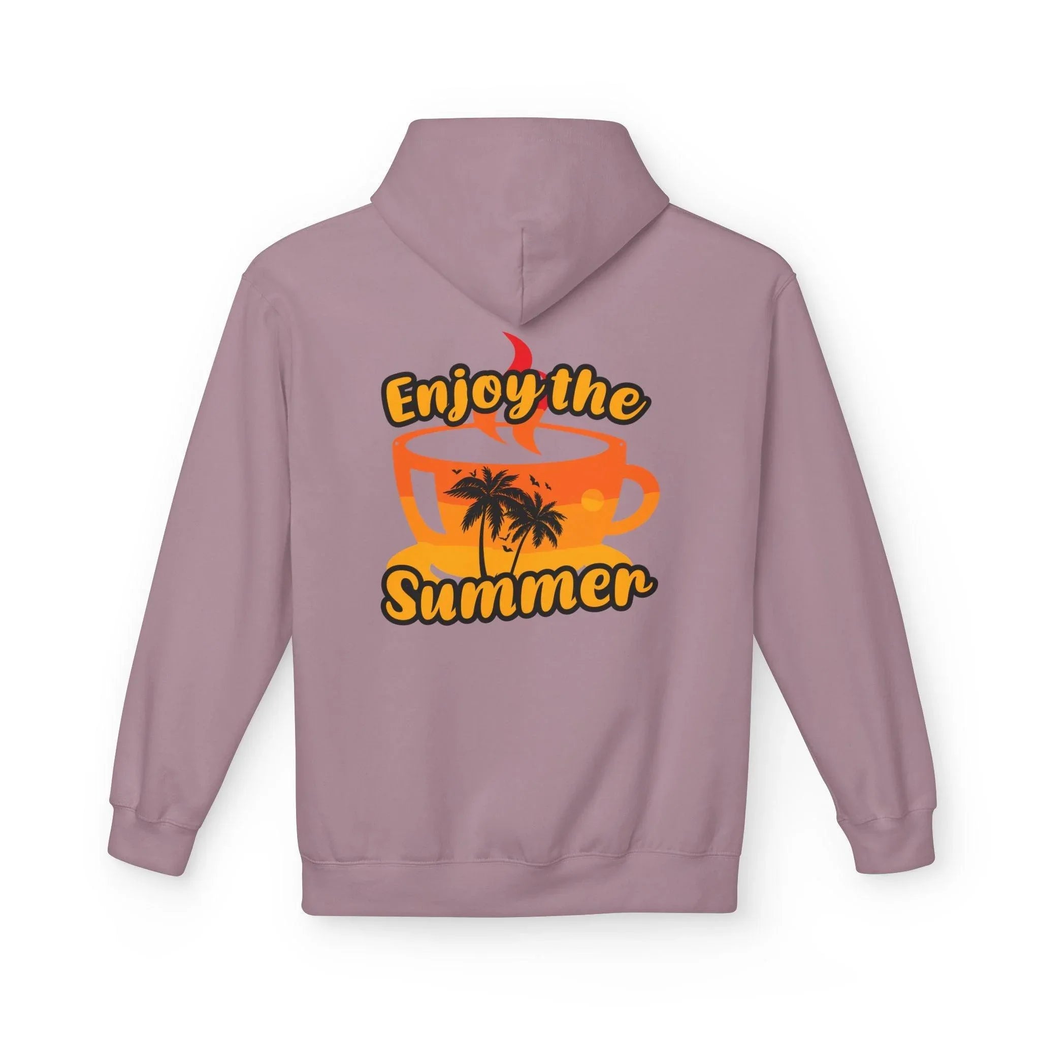 Cozy "Summer Vibes" Coffee Fleece Hoodie for Ultimate Comfort and Style
