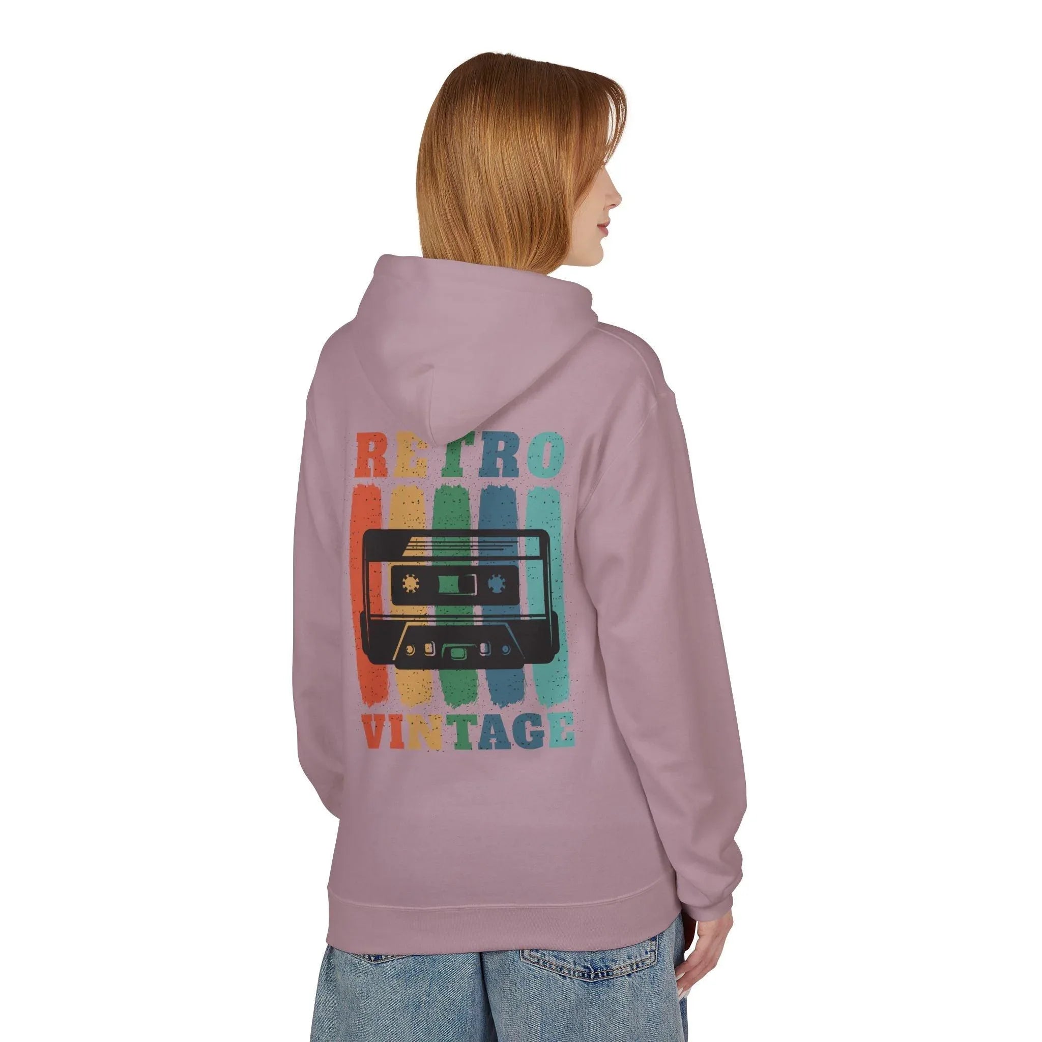 Cozy Retro Vibes: Premium Vintage Cassette Fleece Hoodie