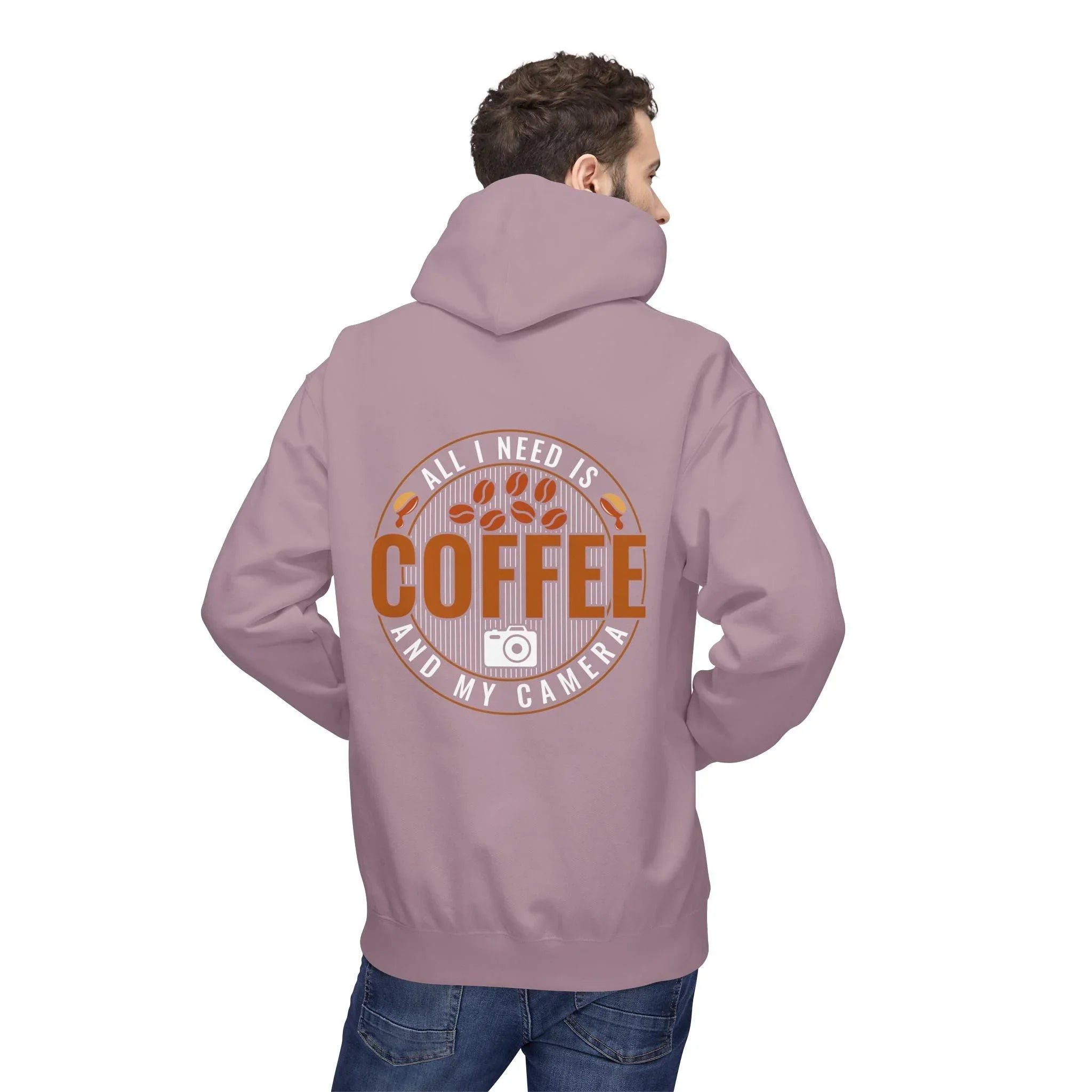 Cozy Photographer's Dream: 'All I Need is My Coffee' Fleece Hoodie