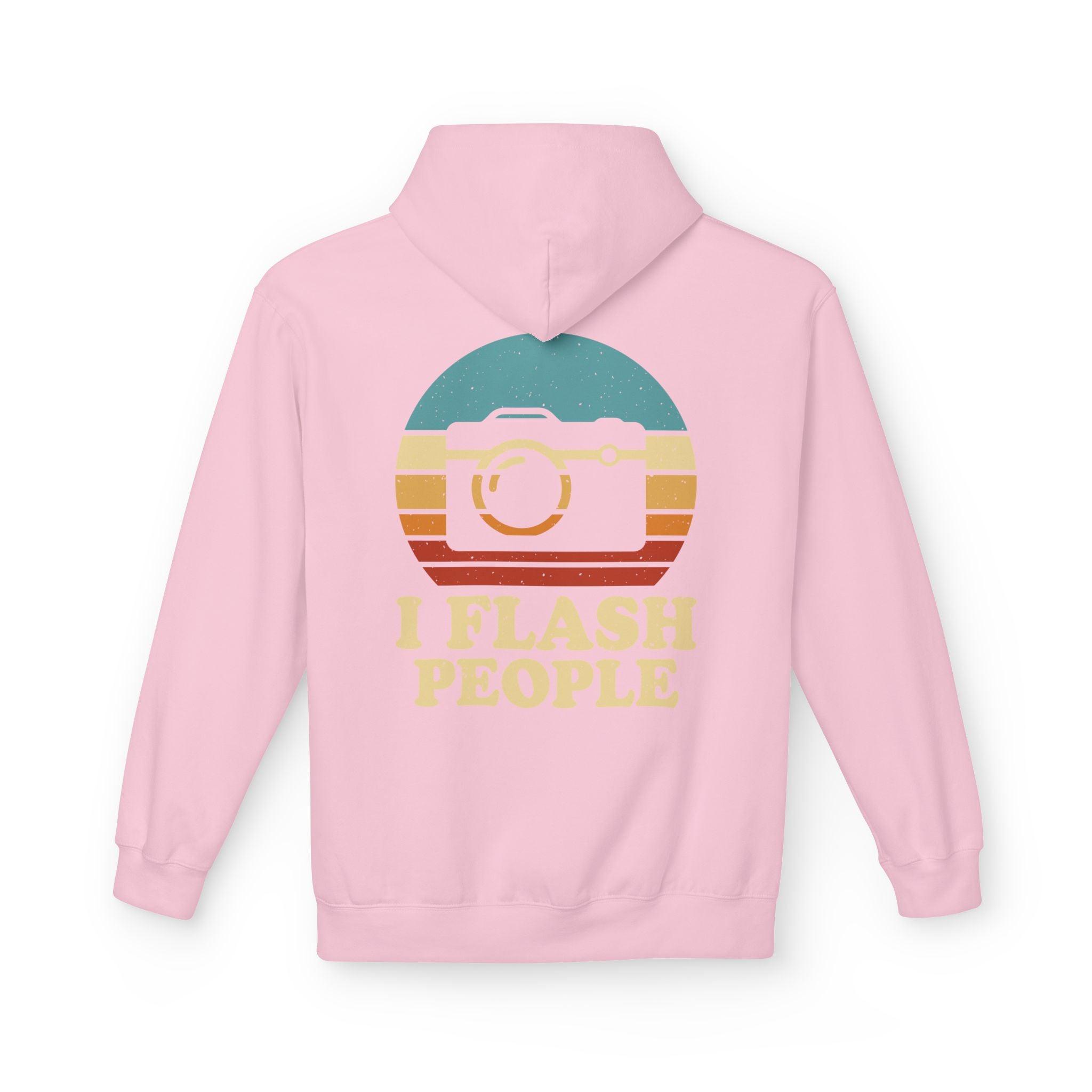 "I Flash People" Photography Enthusiast Fleece Hoodie - Stylish & Cozy Comfort