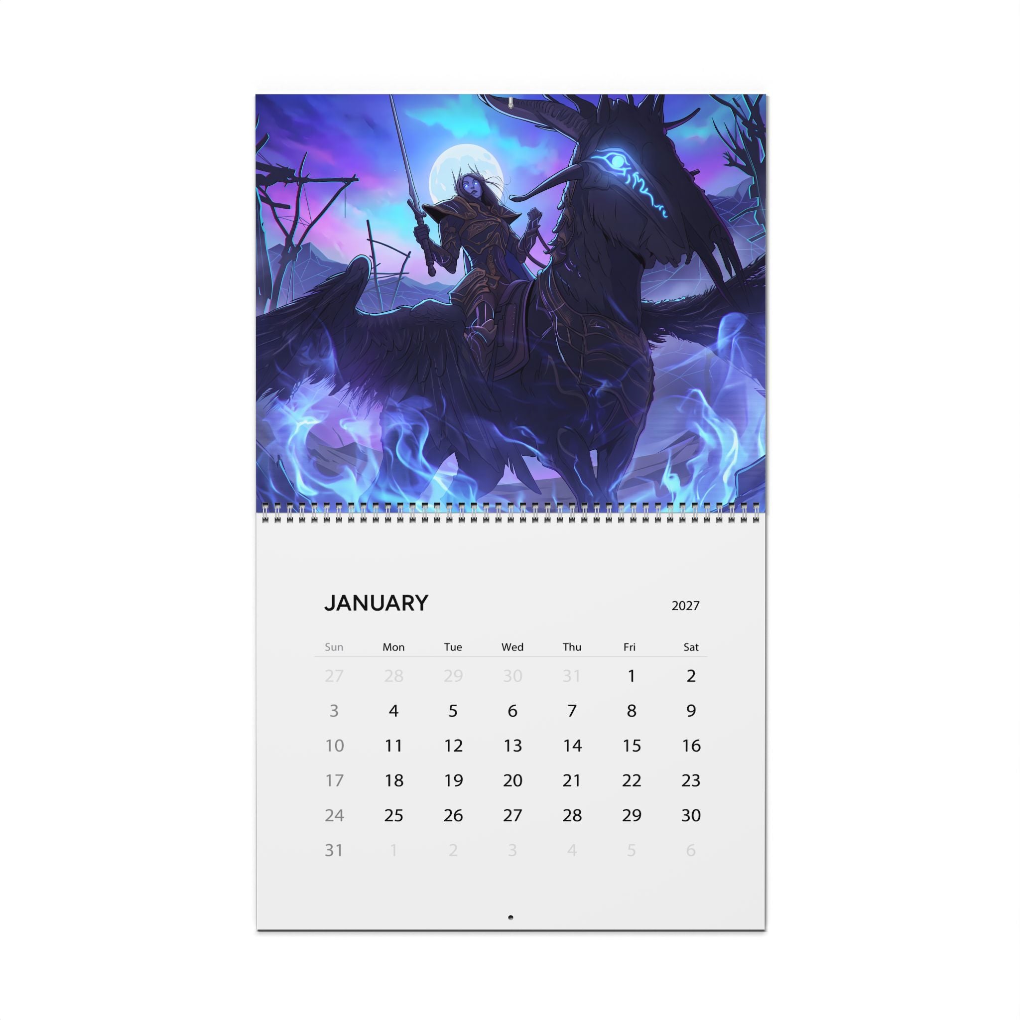 2027 Vaporwave Fantasy Art Calendar – Retro Futuristic Dreamscape Artwork Collection