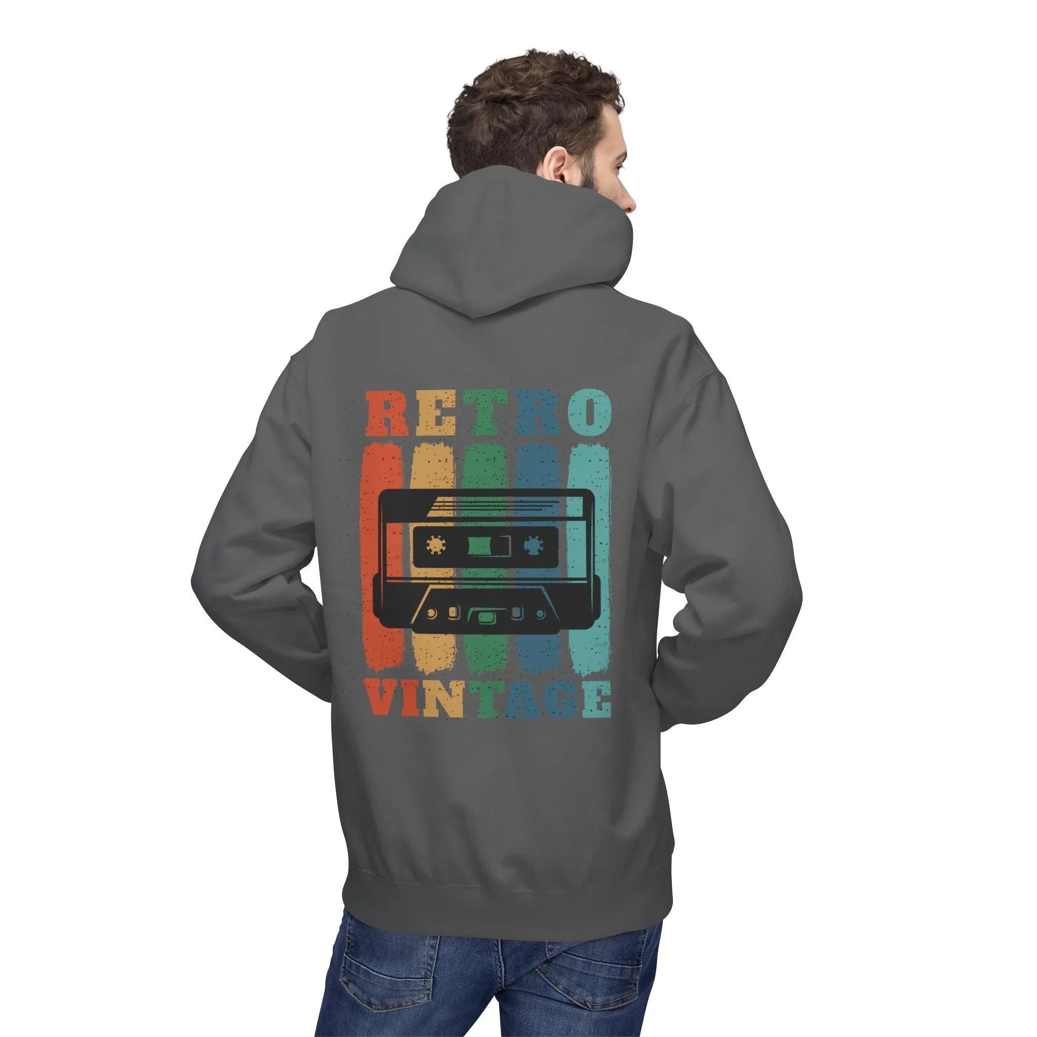 Cozy Retro Vibes: Premium Vintage Cassette Fleece Hoodie