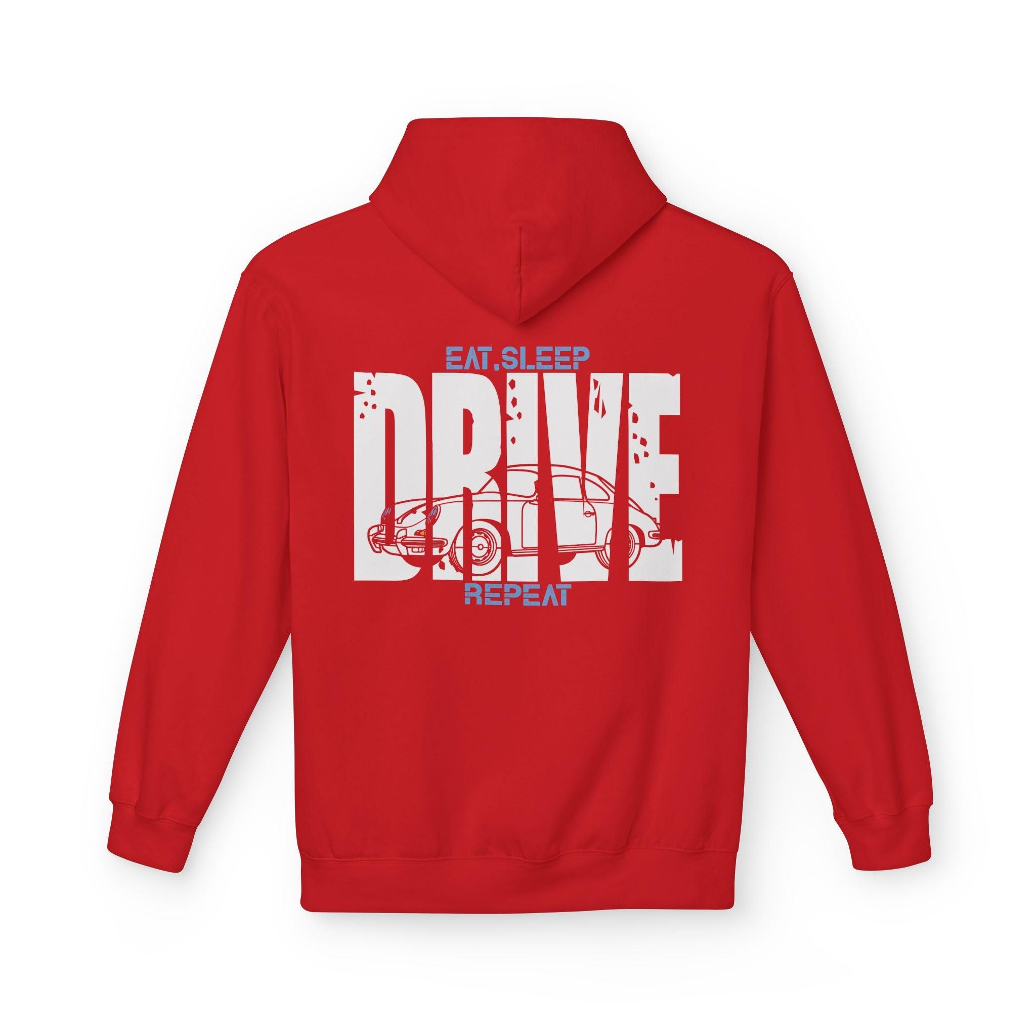 Classic Porsche 356 DRIVE Fleece Hoodie for Car Enthusiasts