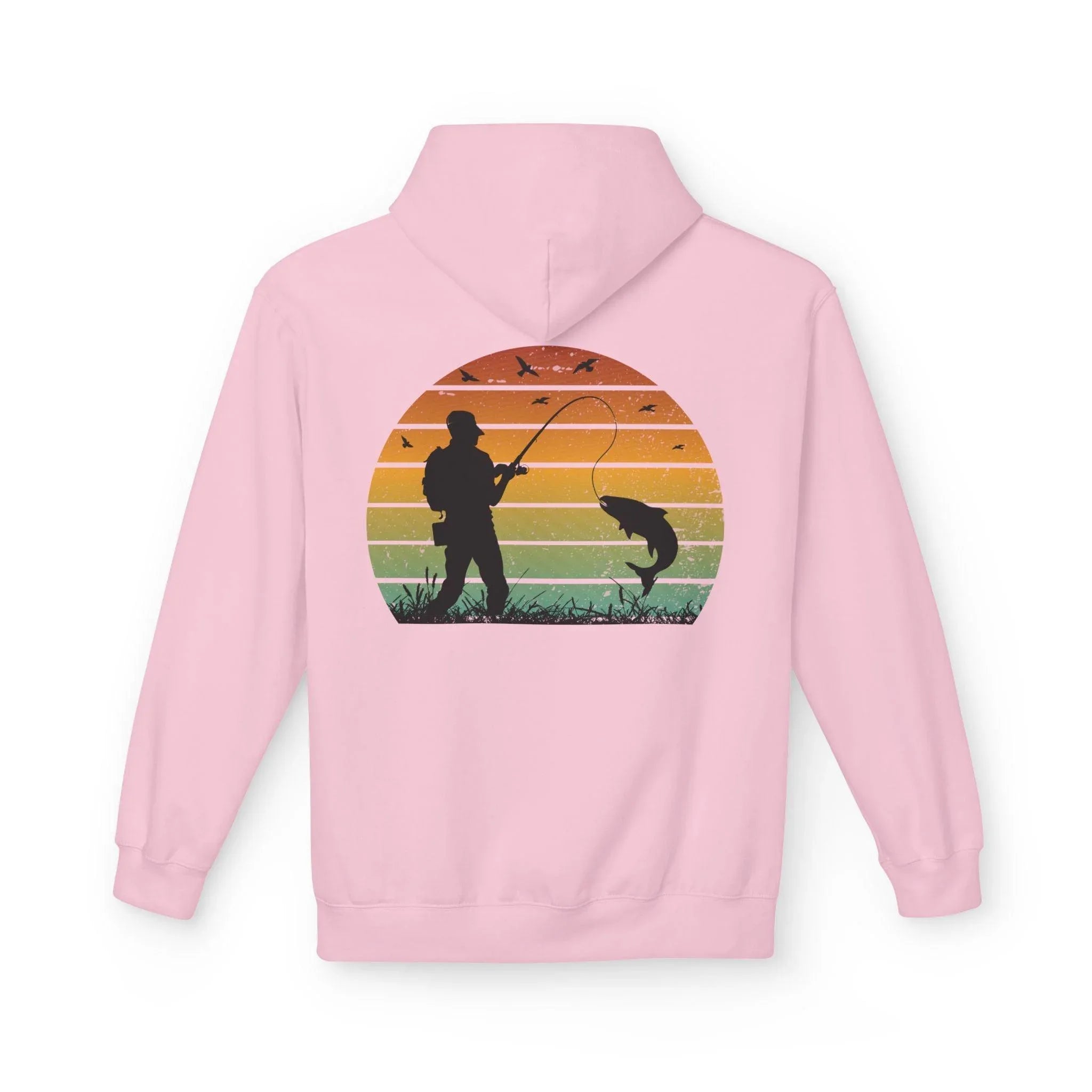 Ultimate Retro Fishing Fleece Hoodie for Comfort and Style
