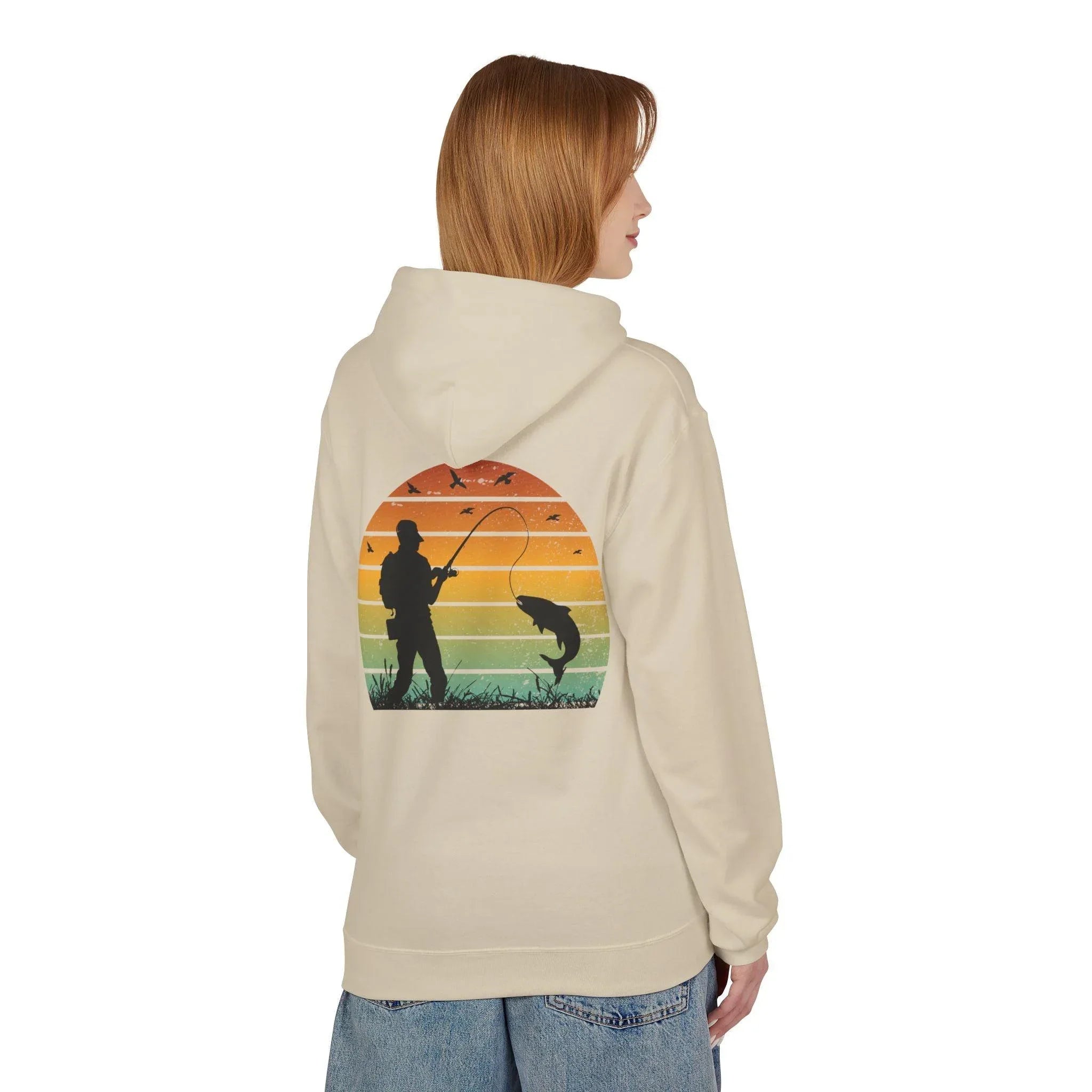 Ultimate Retro Fishing Fleece Hoodie for Comfort and Style