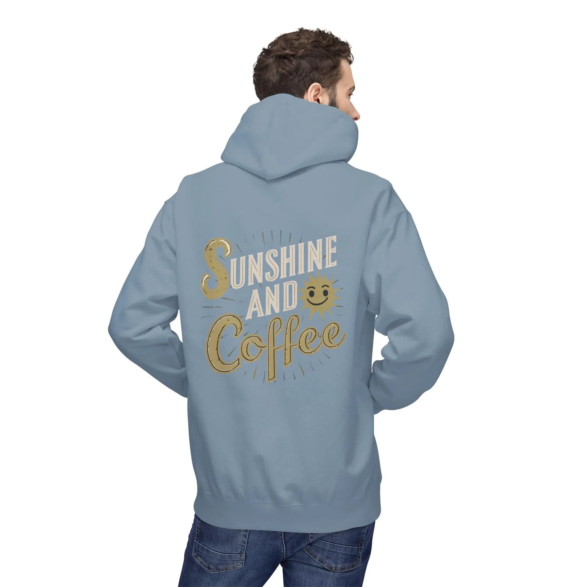 Cozy Sunshine & Coffee Fleece Pullover Hoodie