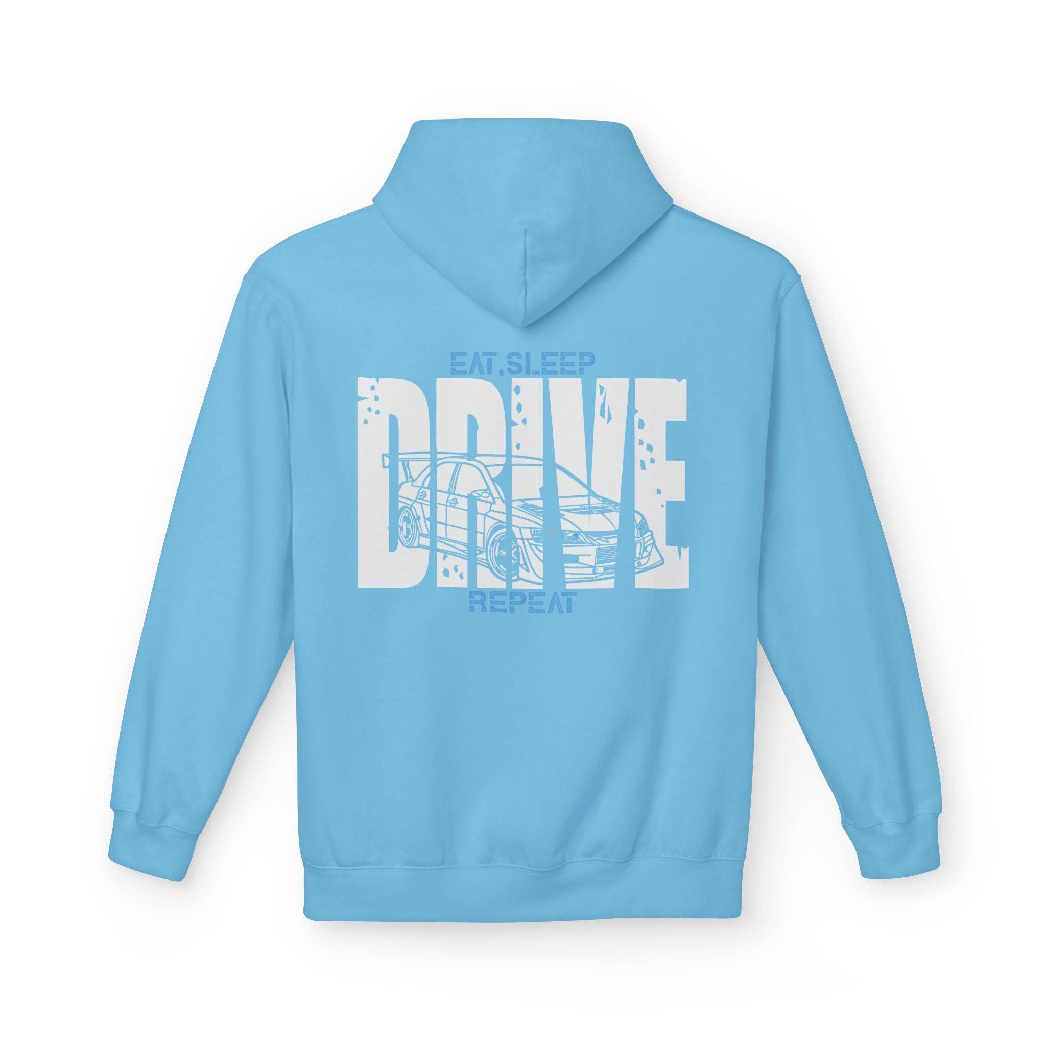 Widebody Mitsubishi Evo 9 DRIVE Fleece Hoodie for Automotive Enthusiasts