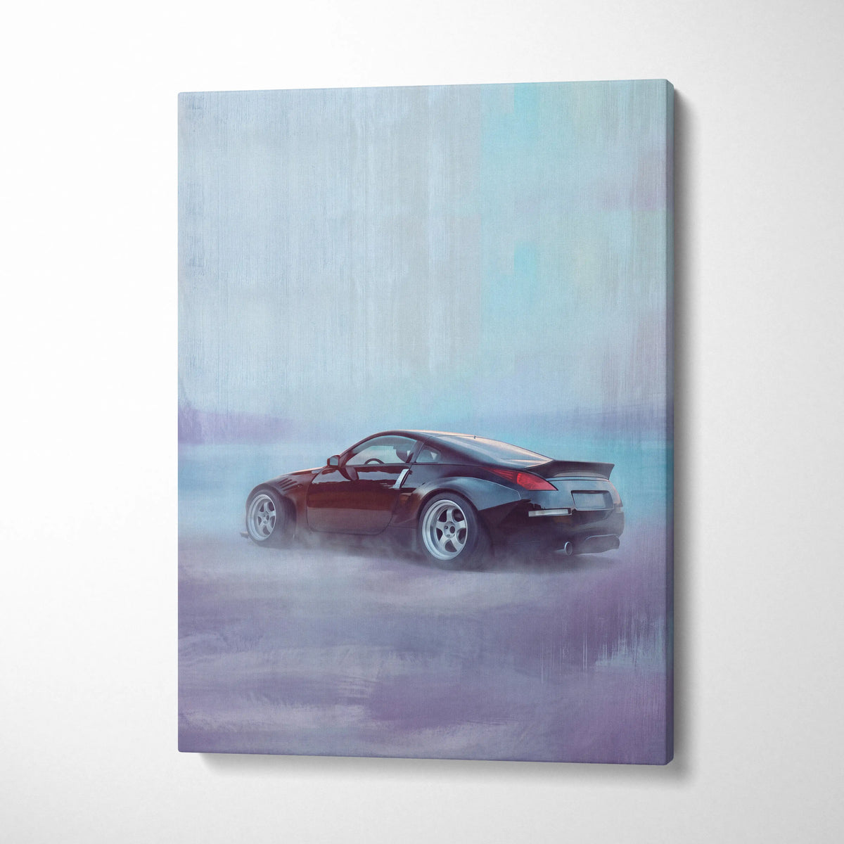 Nissan 350Z Inspired Automotive Wall Art - Widebody JDM Performance Car Canvas Print for Garage