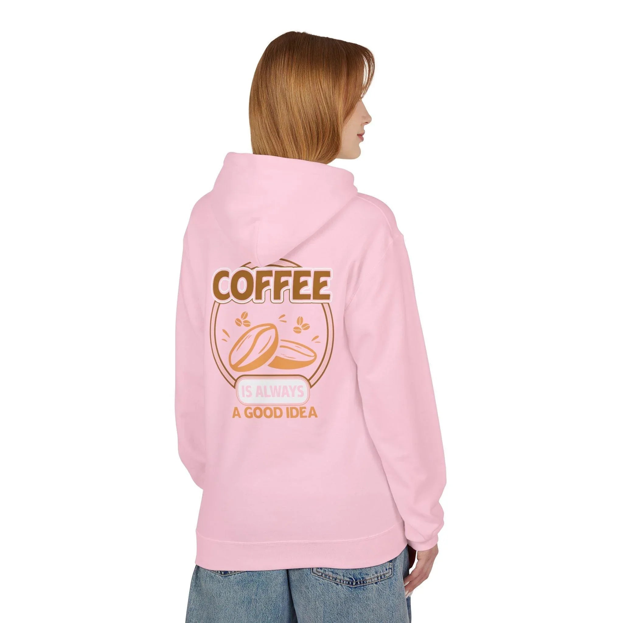 Cozy Up in Style: "Coffee Is Always A Good Idea" Fleece Hoodie