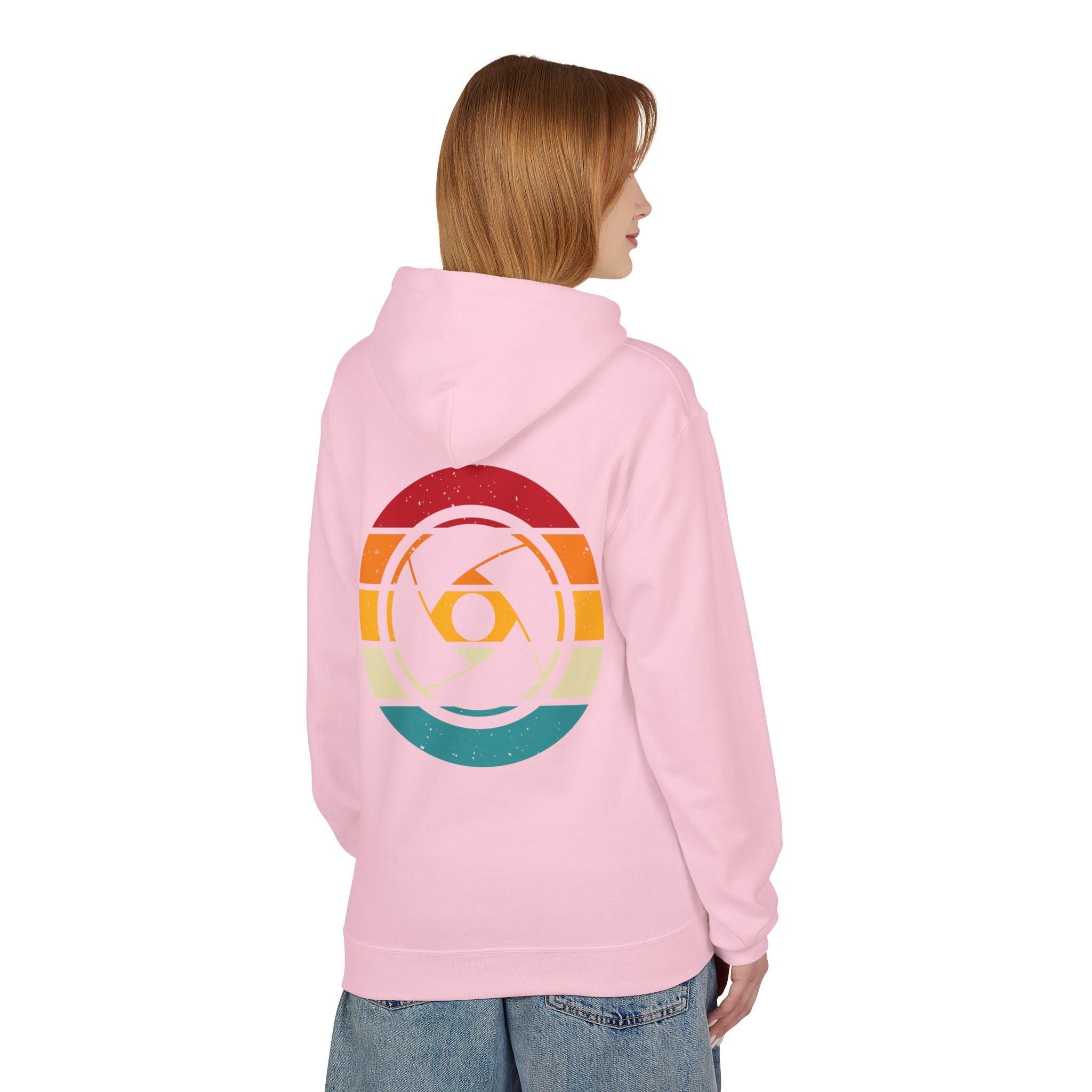 Cozy Photographer's Hoodie with Retro Aperture Design for Creative Souls