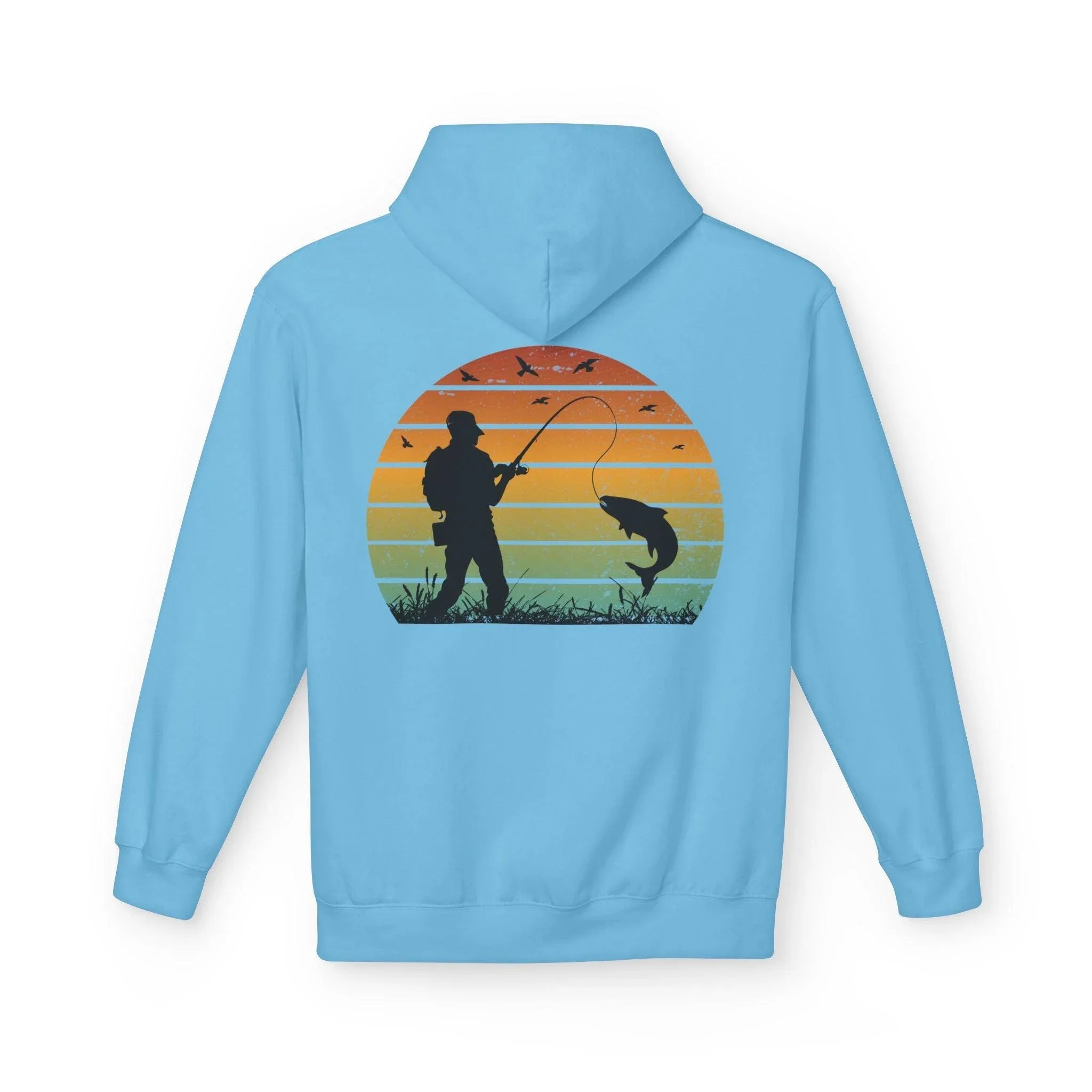 Ultimate Retro Fishing Fleece Hoodie for Comfort and Style