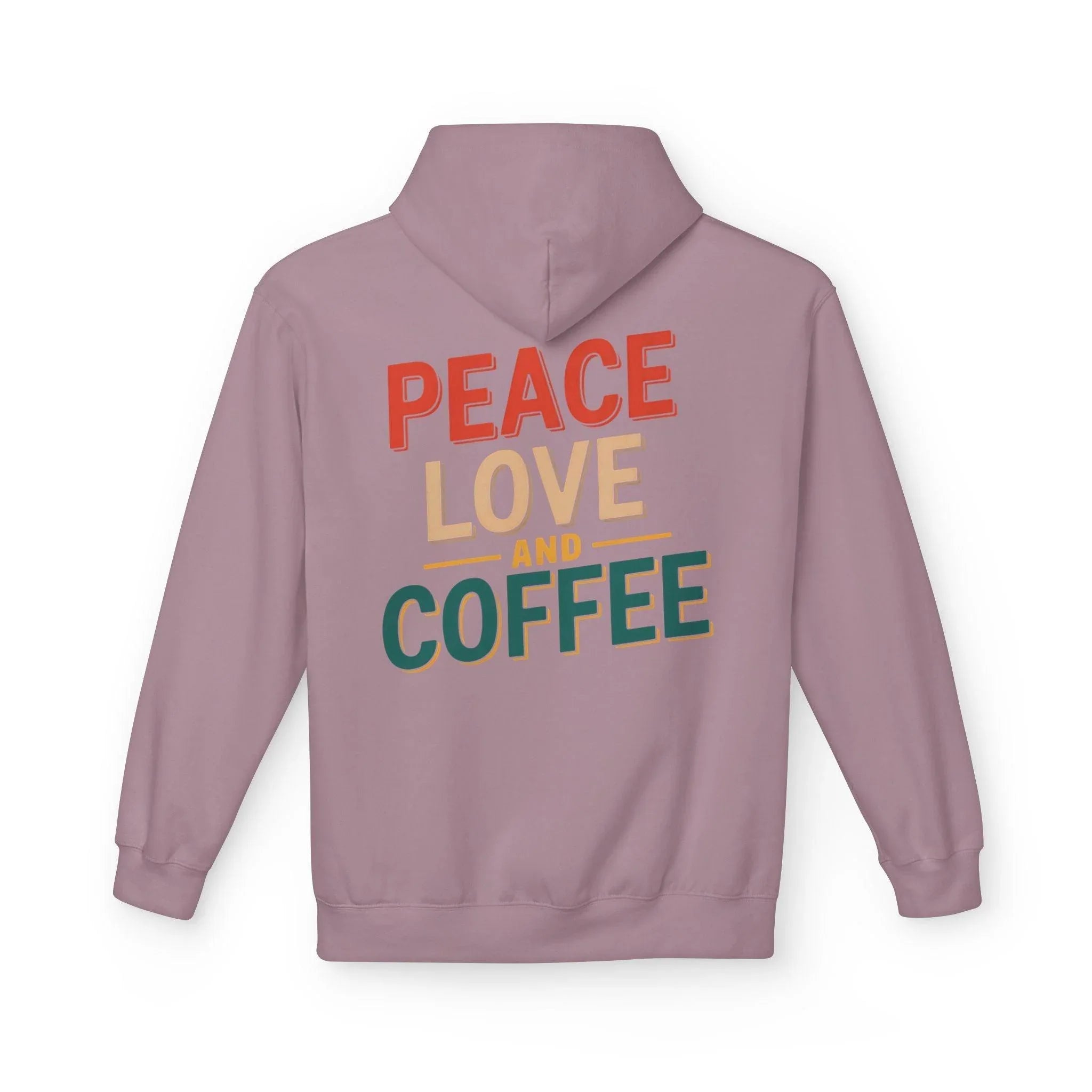 Cozy Coffee Vibes: Ultimate Peace, Love & Comfort Fleece Hoodie