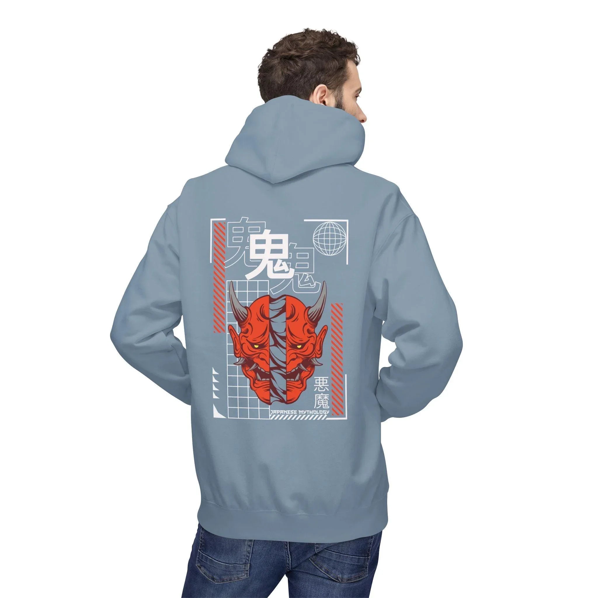 Oni Mask Streetwear Fleece Hoodie - Ultimate Comfort & Unique Style