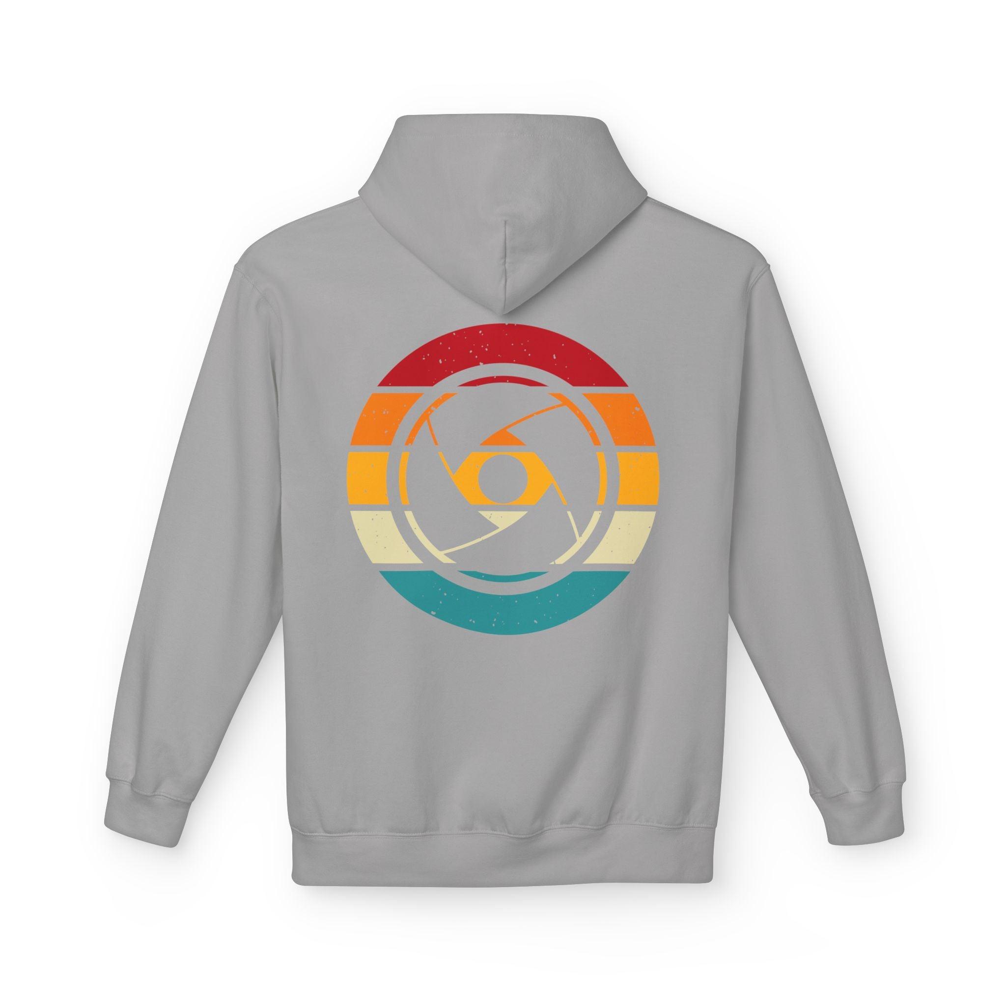 Cozy Photographer's Hoodie with Retro Aperture Design for Creative Souls