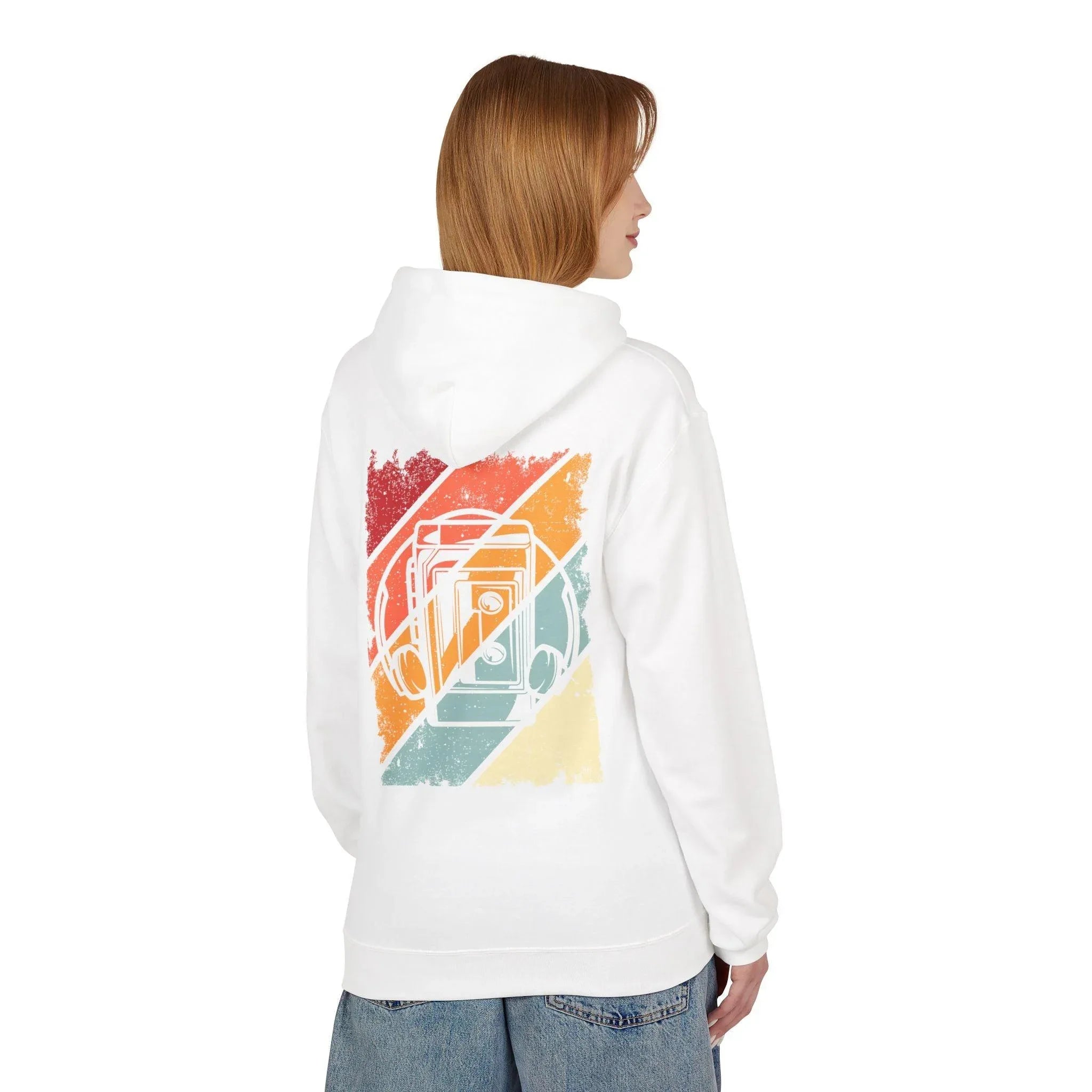 Cozy Vintage Walkman Fleece Hoodie - Stylish Comfort for Cold Days