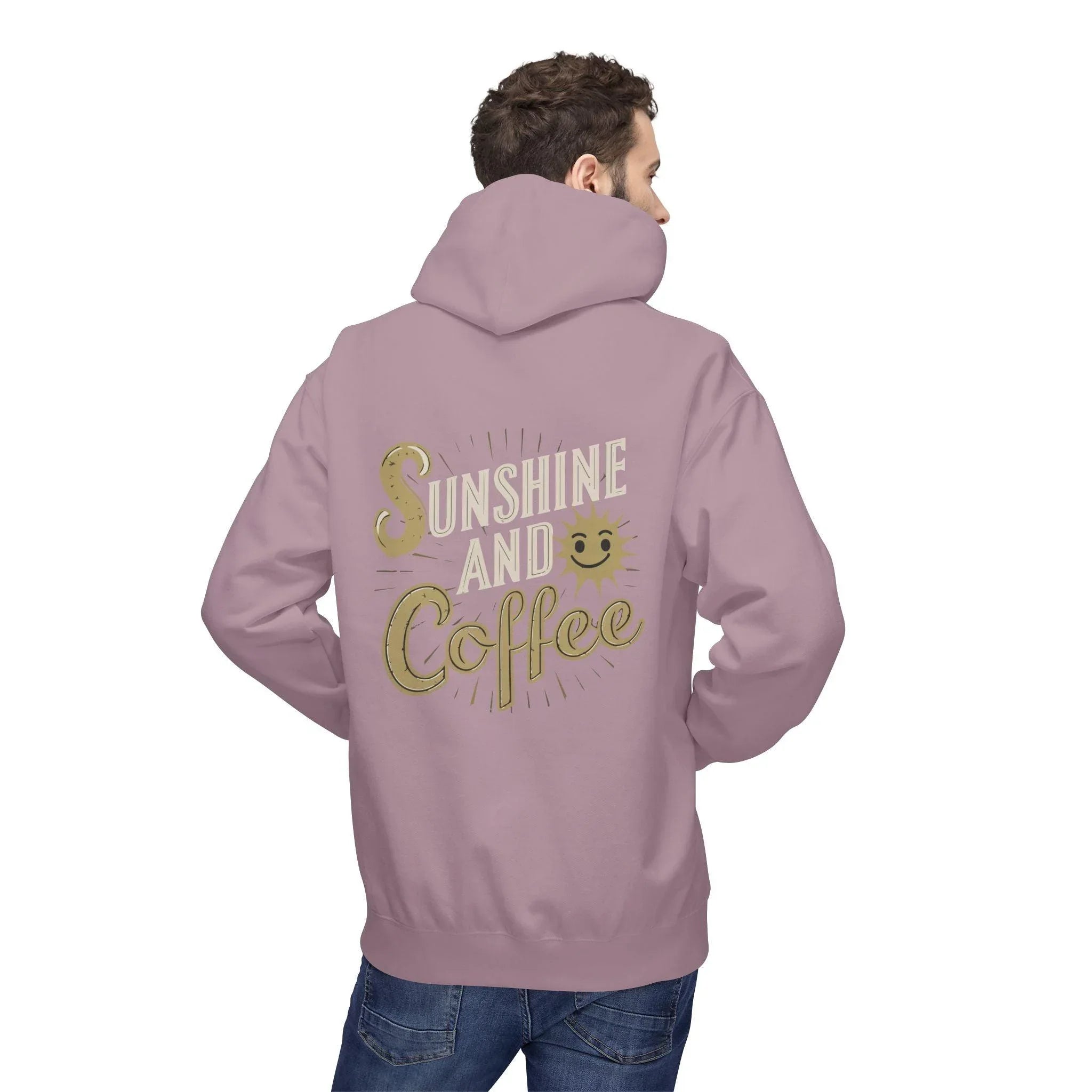 Cozy Sunshine & Coffee Fleece Pullover Hoodie
