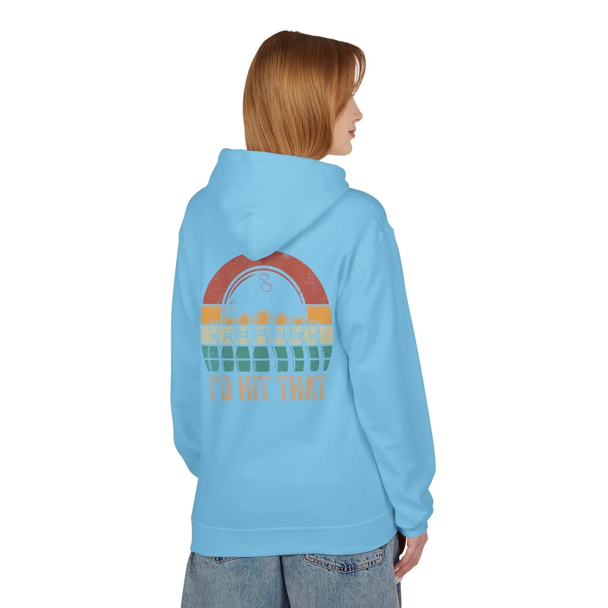 "I'd Hit That" Retro Bowling Cozy Fleece Hoodie for Ultimate Comfort