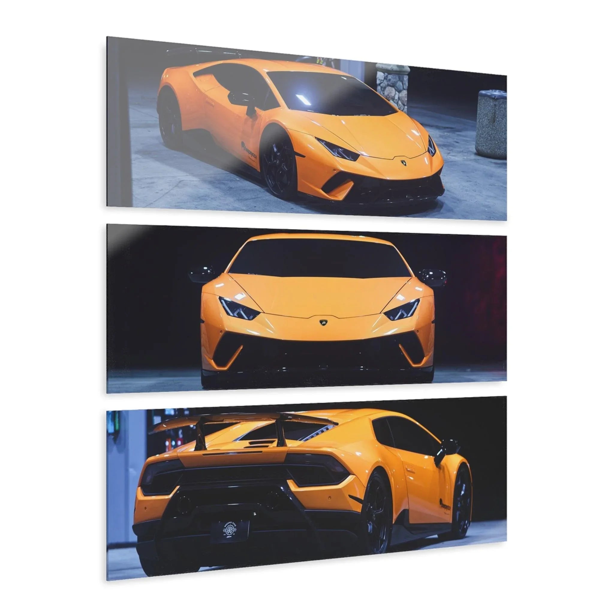 Lamborghini Huracan 3-Piece Acrylic Wall Art #005 for Decor