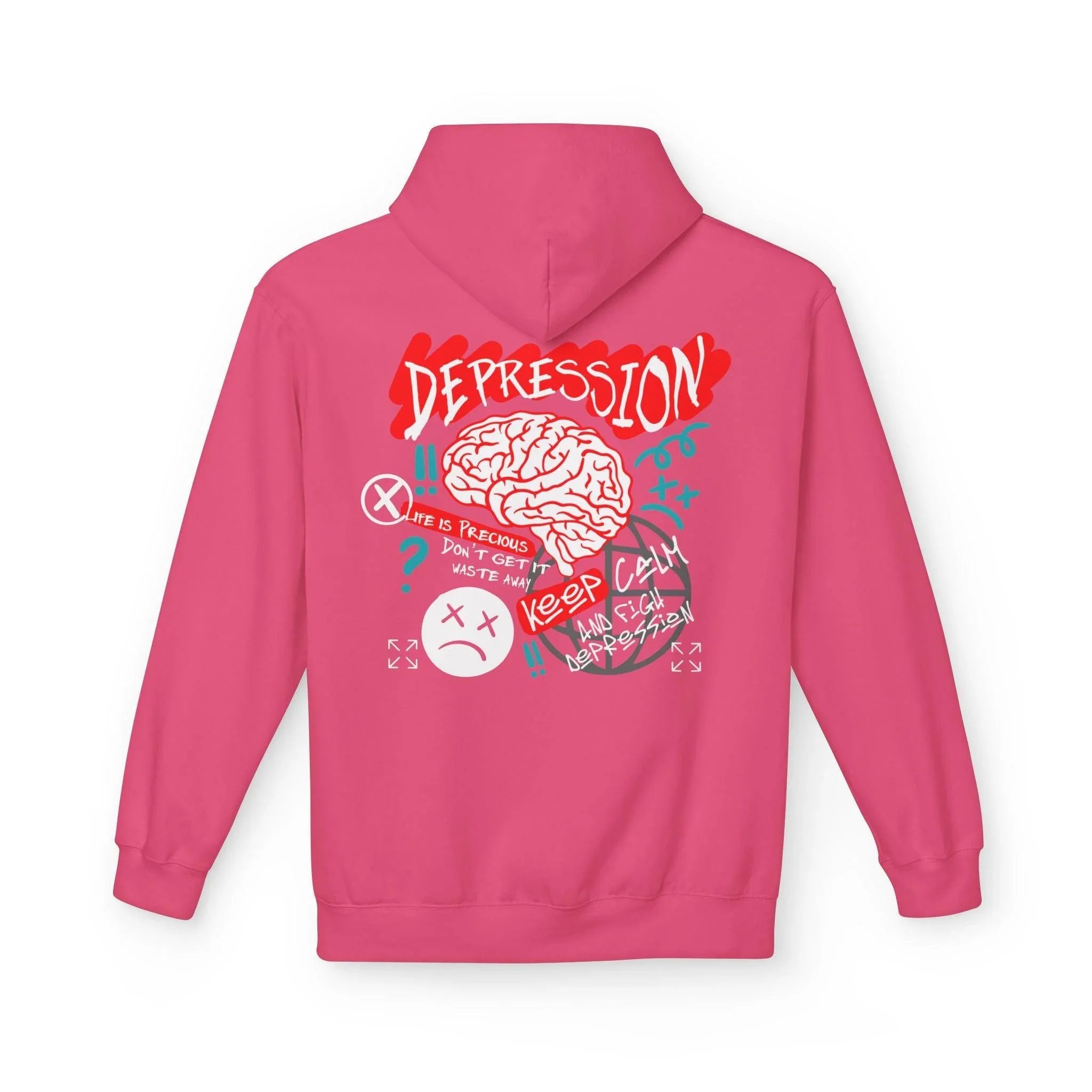 Empower Your Style: Fight Depression Fleece Hoodie for Ultimate Comfort