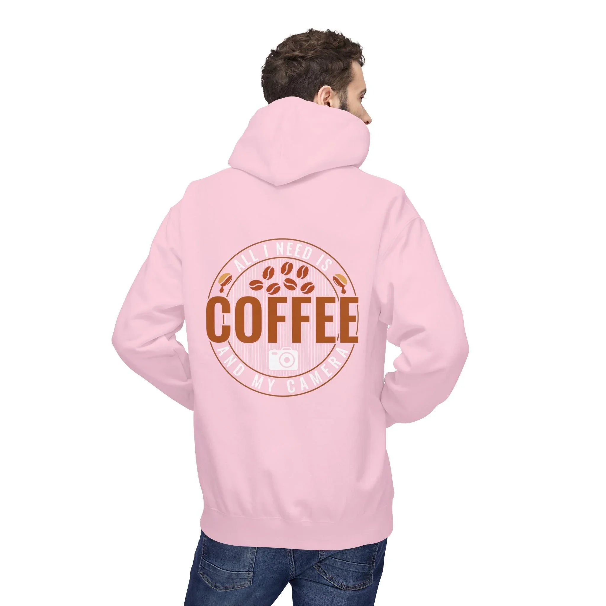 Cozy Photographer's Dream: 'All I Need is My Coffee' Fleece Hoodie