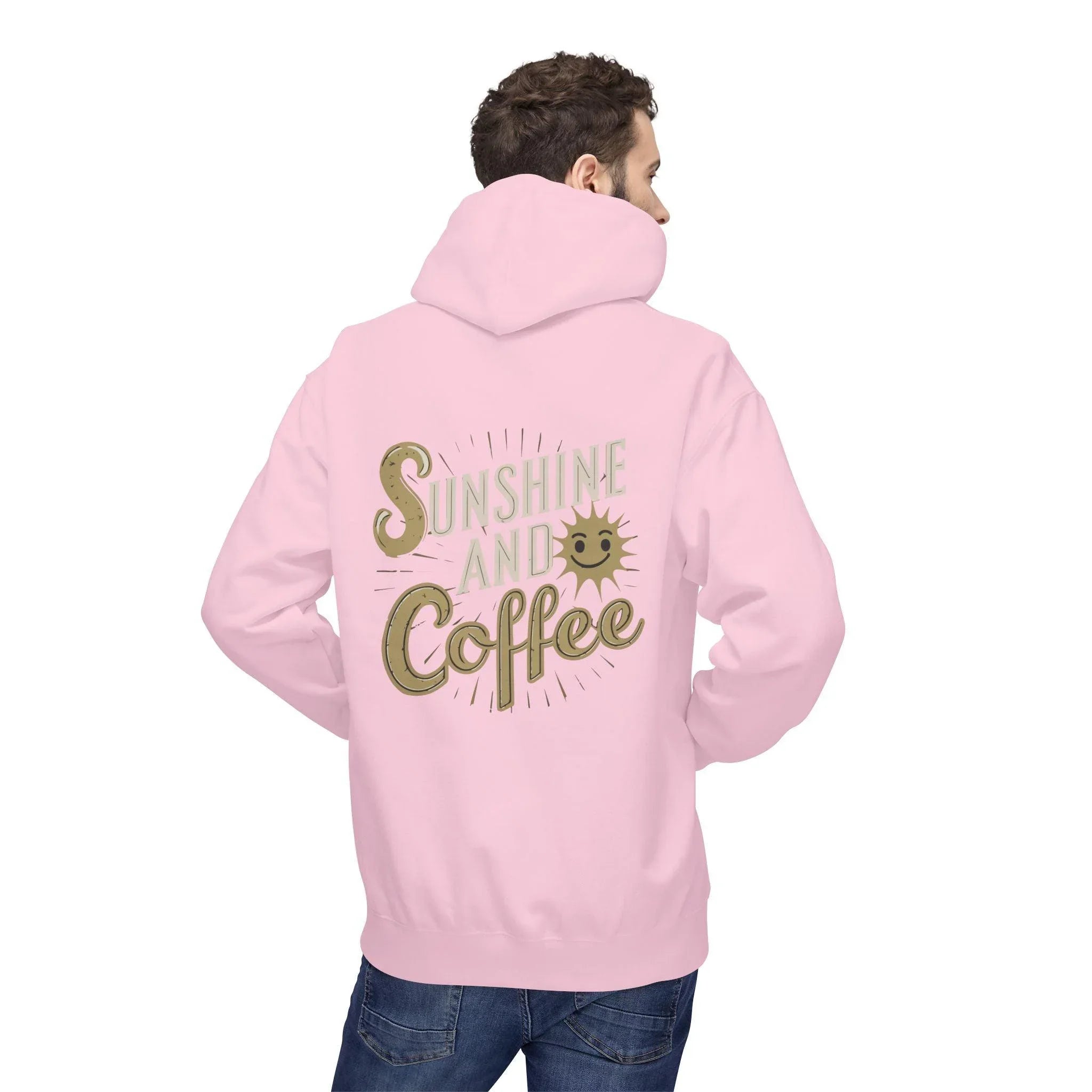 Cozy Sunshine & Coffee Fleece Pullover Hoodie