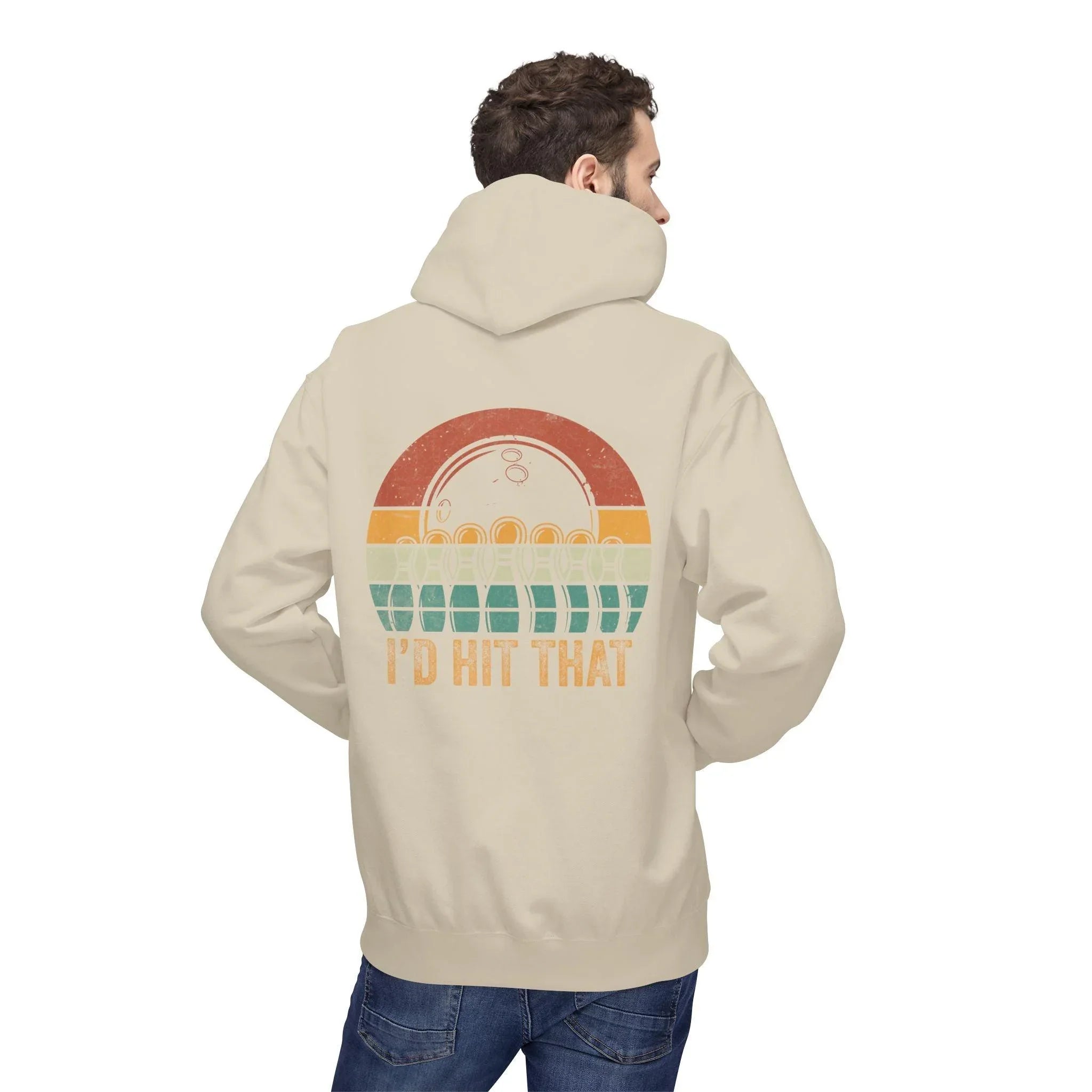 "I'd Hit That" Retro Bowling Cozy Fleece Hoodie for Ultimate Comfort