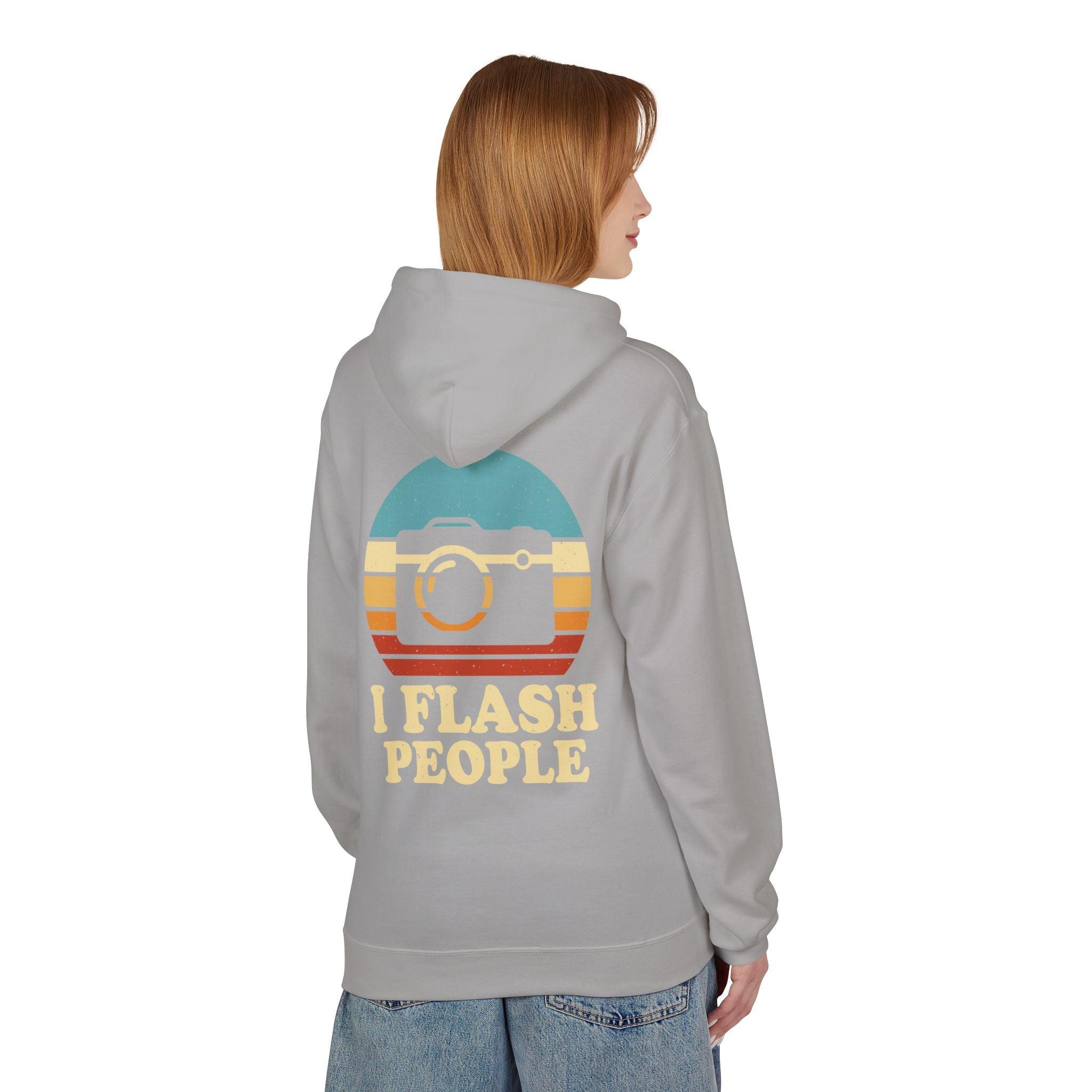 "I Flash People" Photography Enthusiast Fleece Hoodie - Stylish & Cozy Comfort