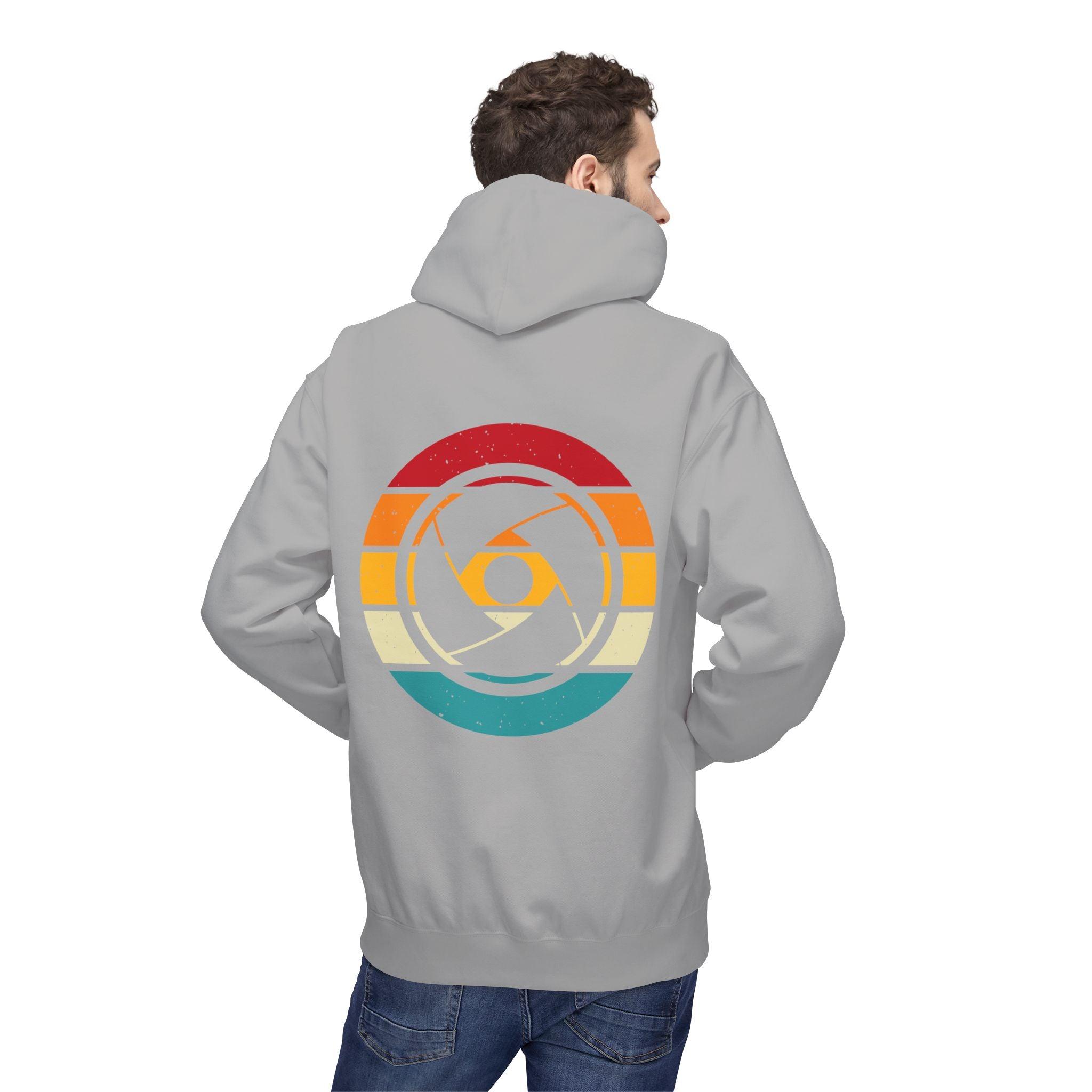 Cozy Photographer's Hoodie with Retro Aperture Design for Creative Souls