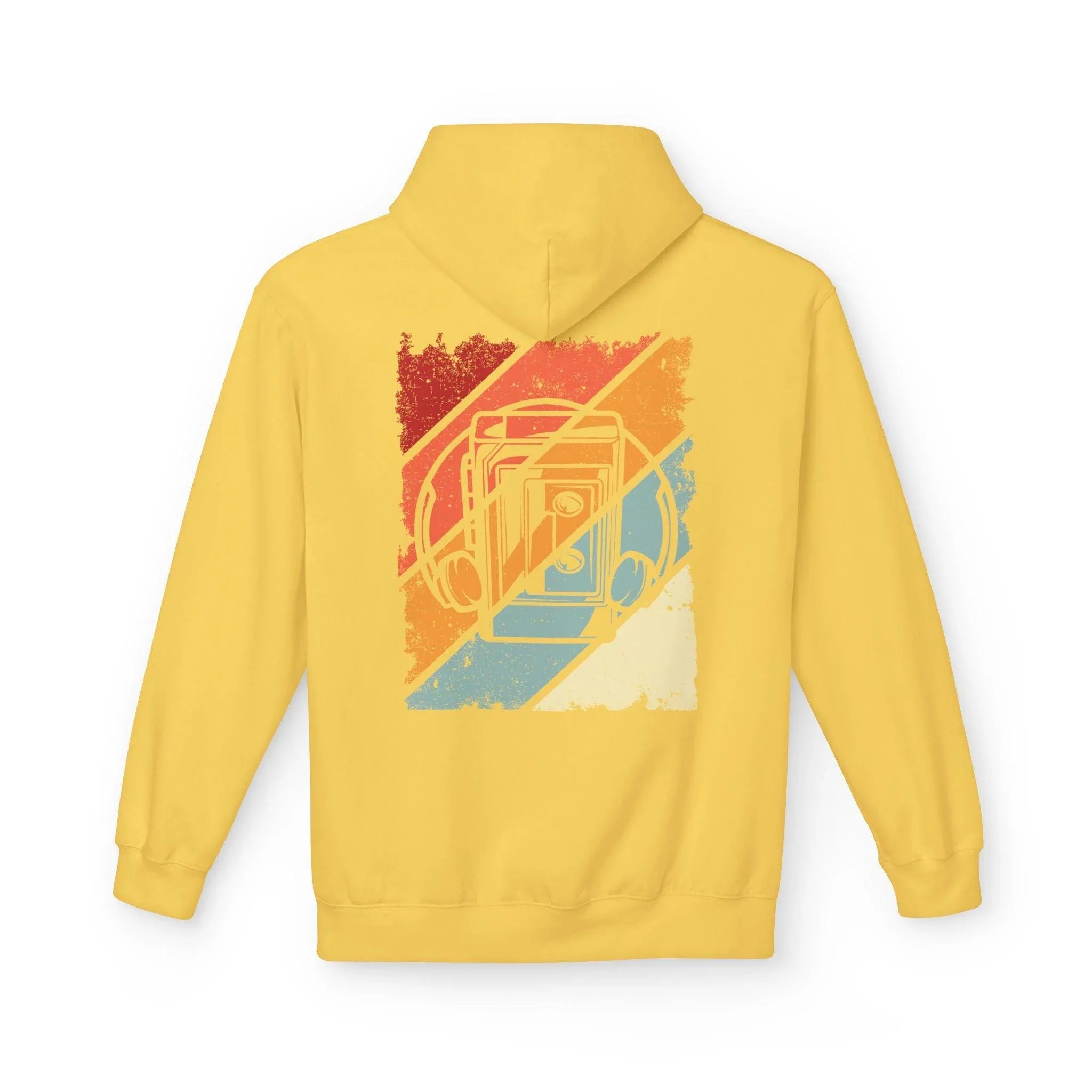 Cozy Vintage Walkman Fleece Hoodie - Stylish Comfort for Cold Days