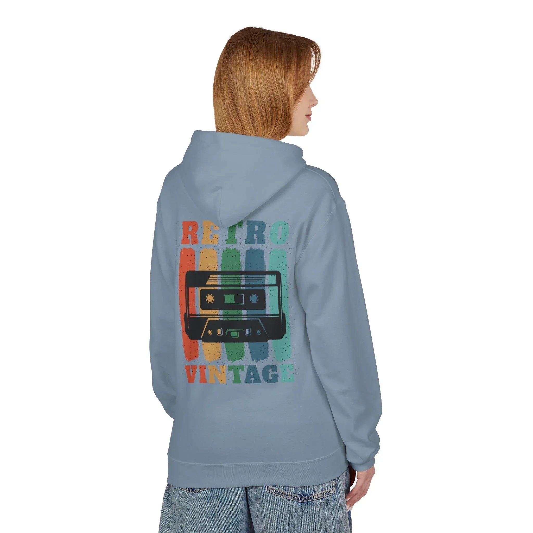 Cozy Retro Vibes: Premium Vintage Cassette Fleece Hoodie
