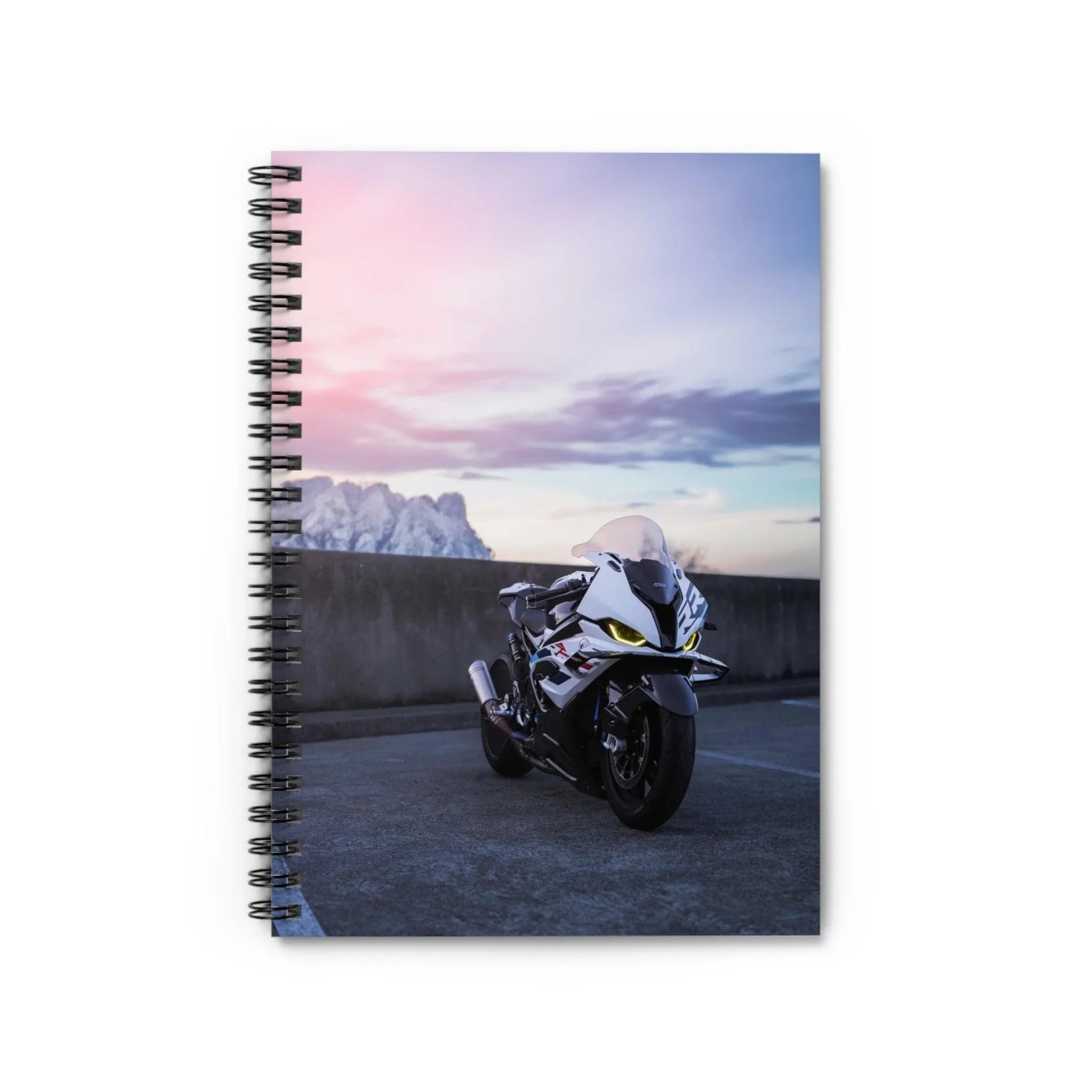 BMW S1000RR Drag Spec Motorcycle Spiral Notebook #006 - Throttle Designs