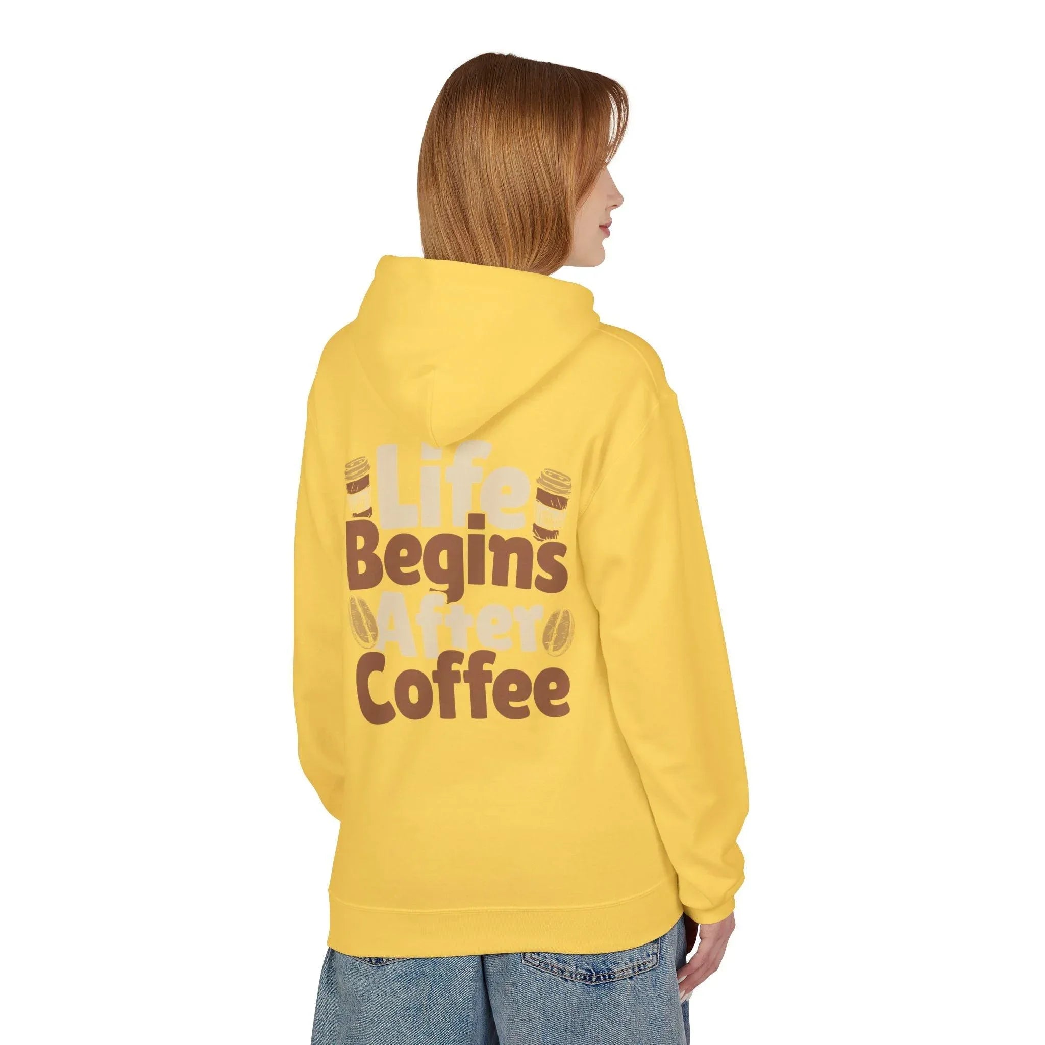 Cozy Life Begins After Coffee Fleece Pullover Hoodie