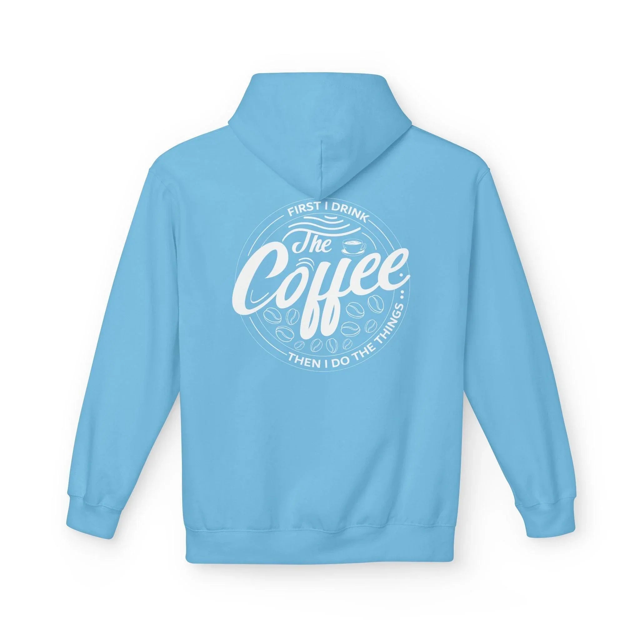 Cozy Up with the "Coffee First" Premium Fleece Hoodie