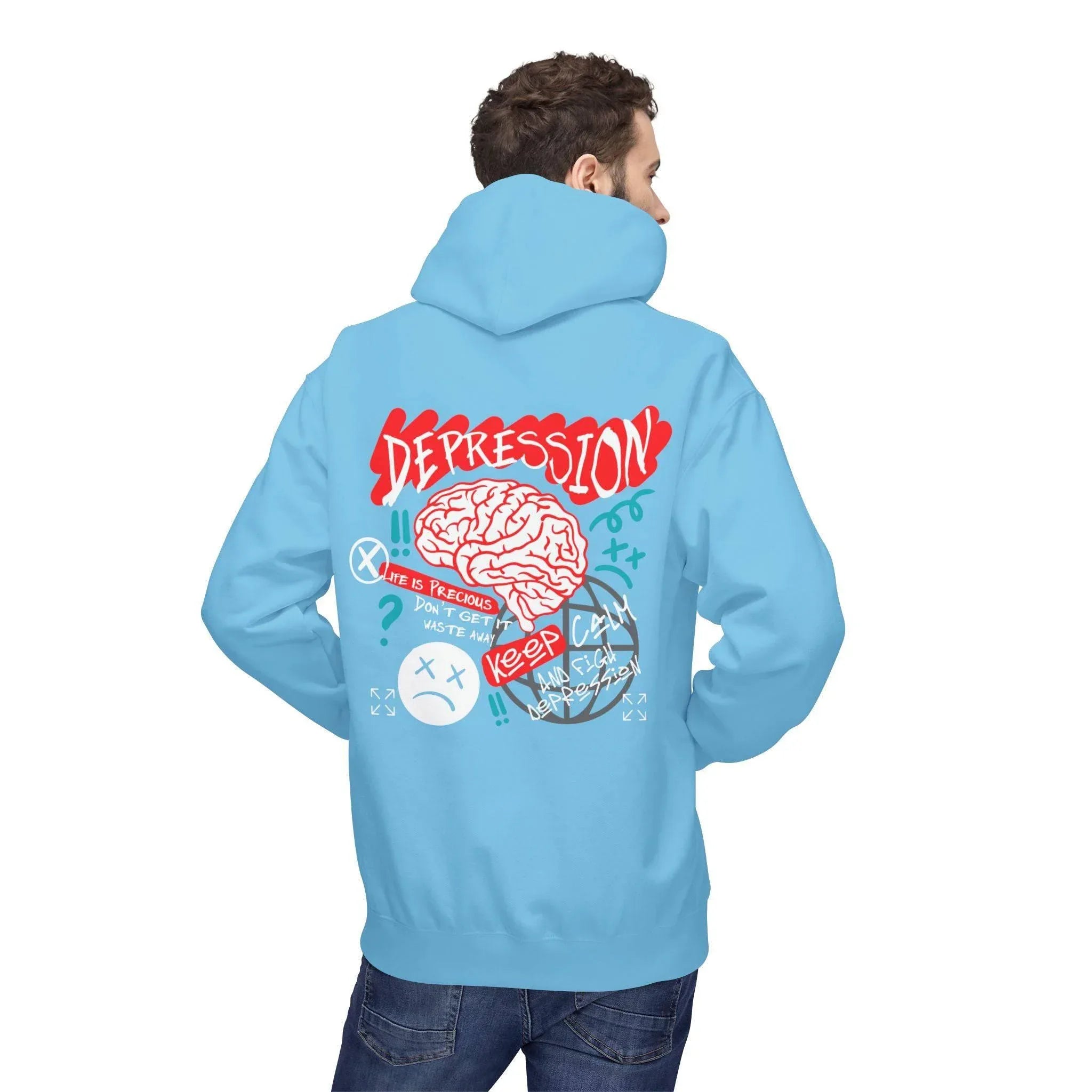 Empower Your Style: Fight Depression Fleece Hoodie for Ultimate Comfort