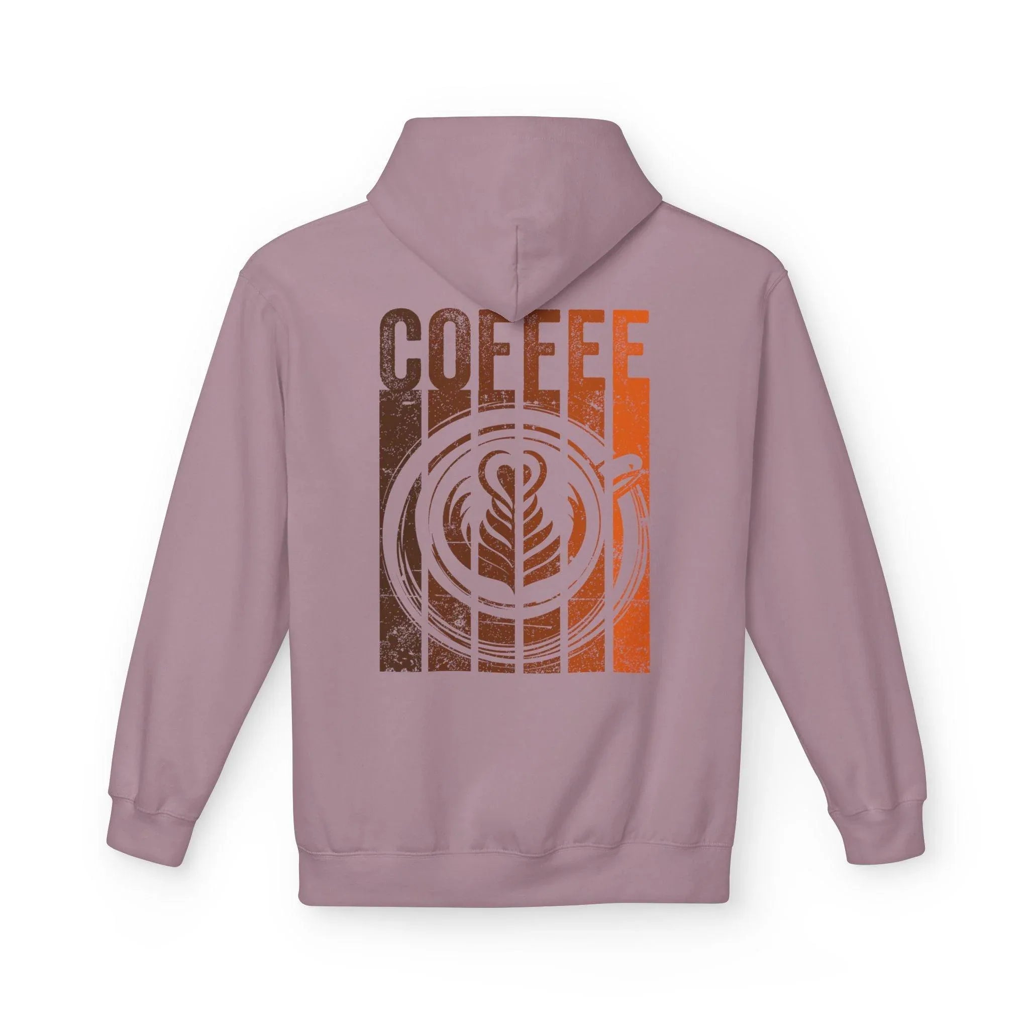 Chic Designer Coffee Fleece Pullover Hoodie for Ultimate Comfort