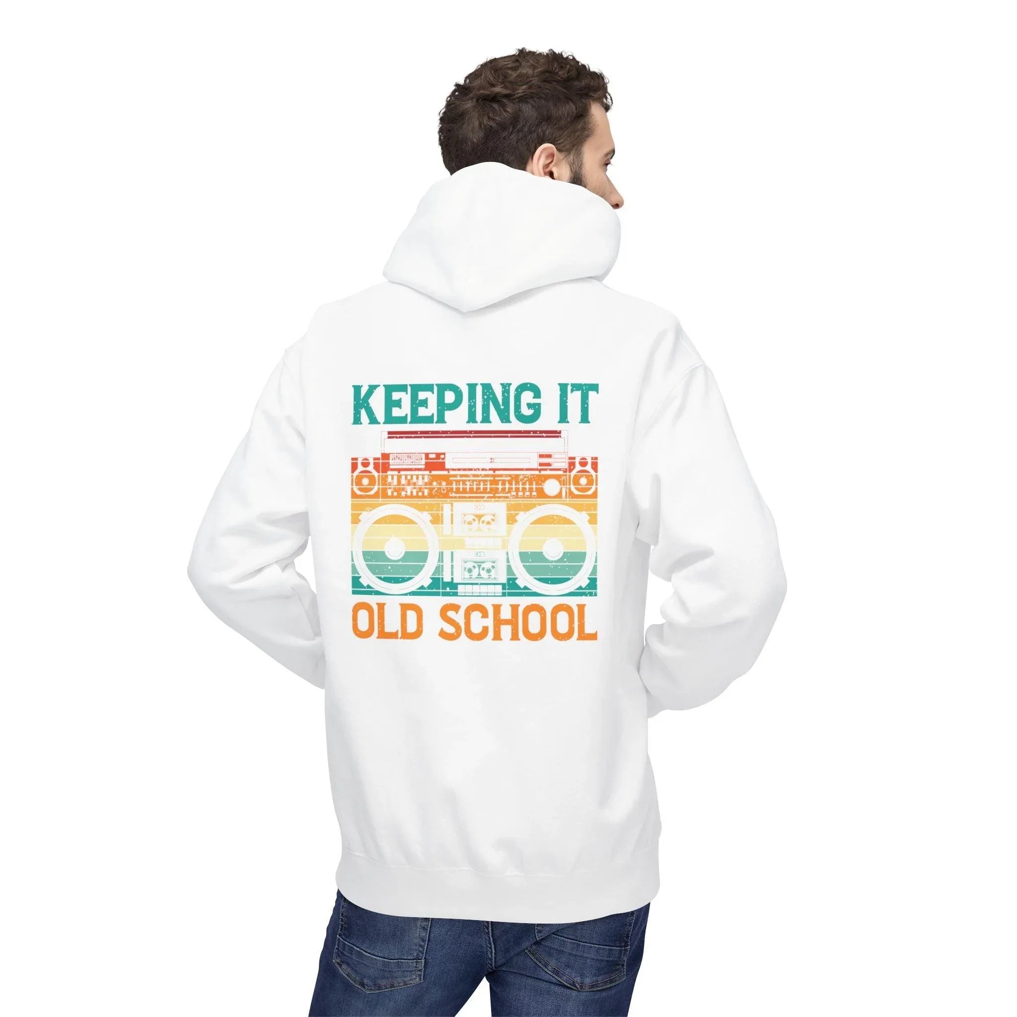 Ultimate Comfort Premium Old School Boombox Fleece Hoodie