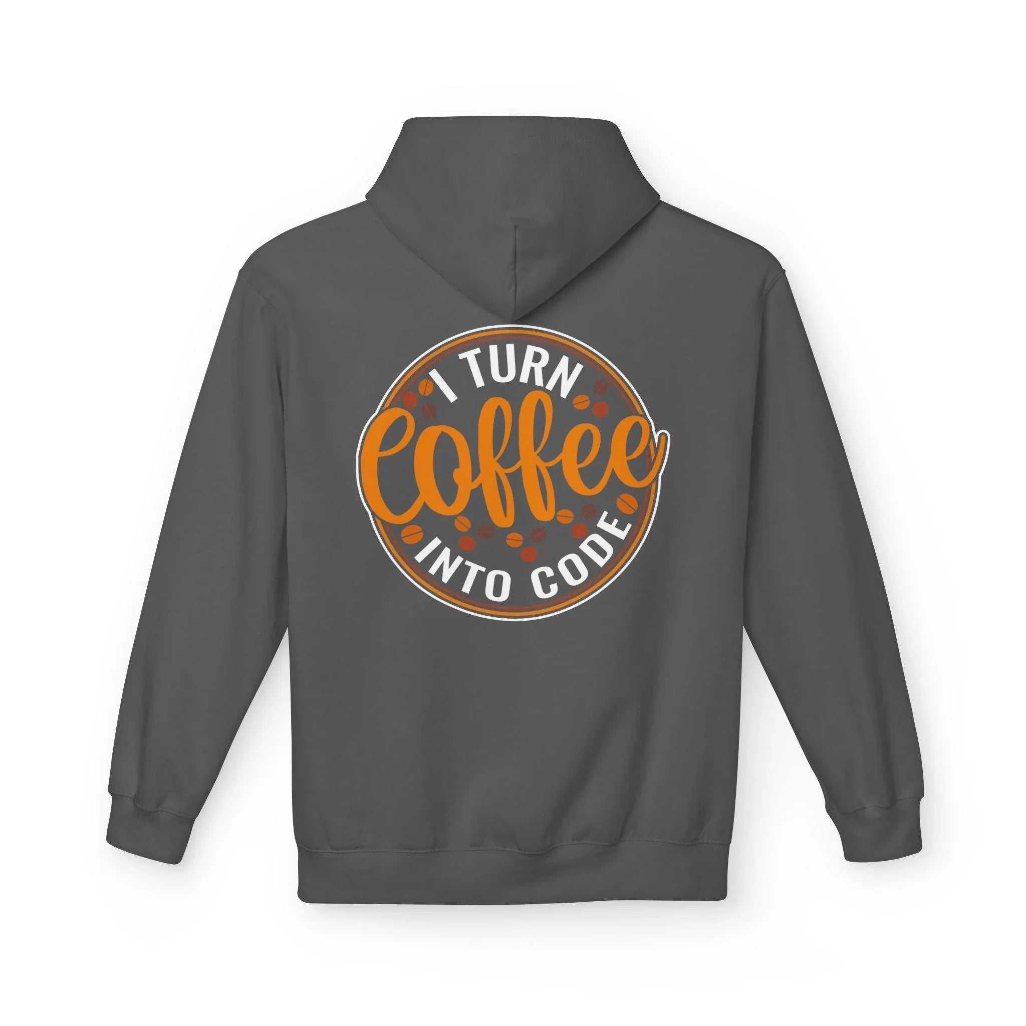 "I Turn Coffee Into Code" Cozy Hoodie for Coders and Tech Lovers