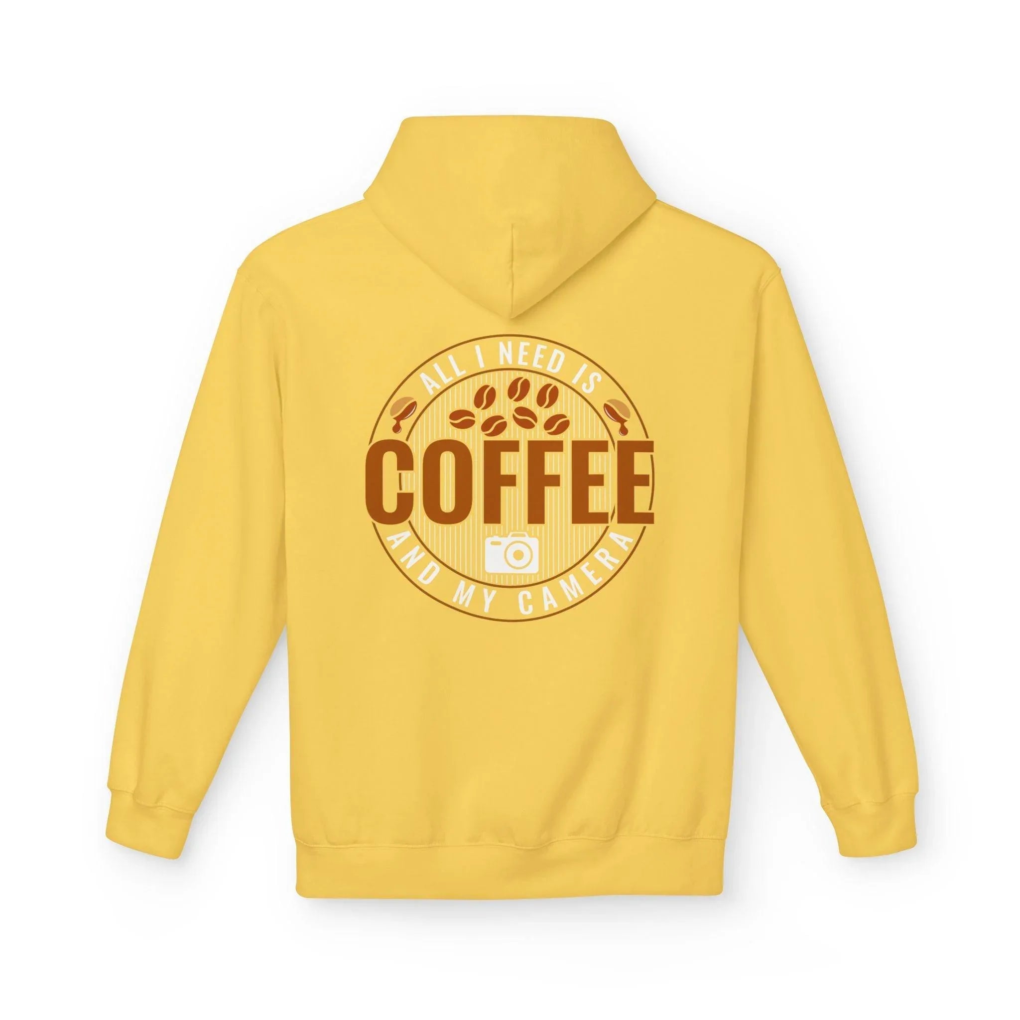 Cozy Photographer's Dream: 'All I Need is My Coffee' Fleece Hoodie
