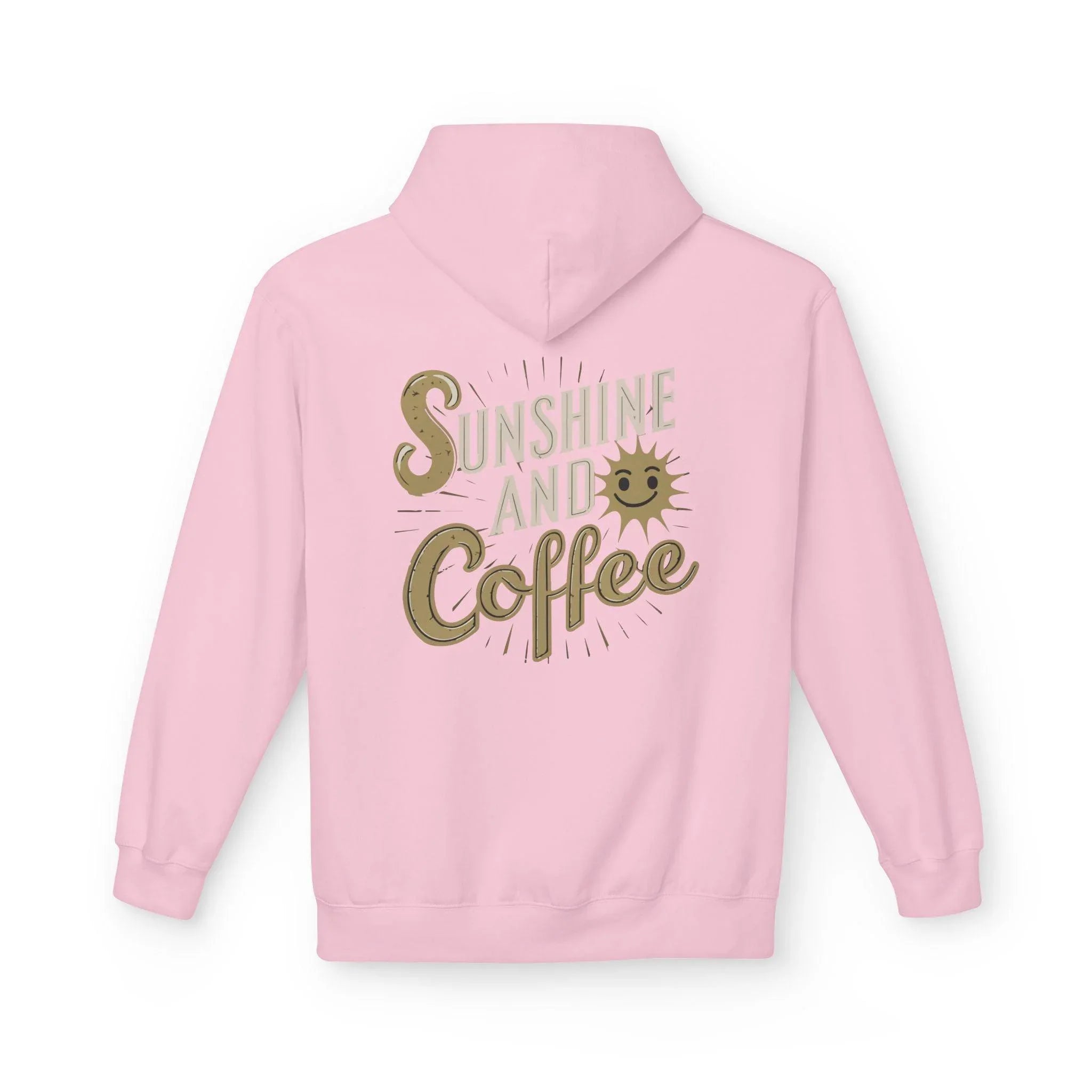 Cozy Sunshine & Coffee Fleece Pullover Hoodie